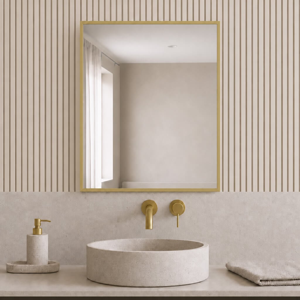 Baltica Design Aluma zrkadlo 50x60 cm odĺžnikový zlatá 5904107933467
