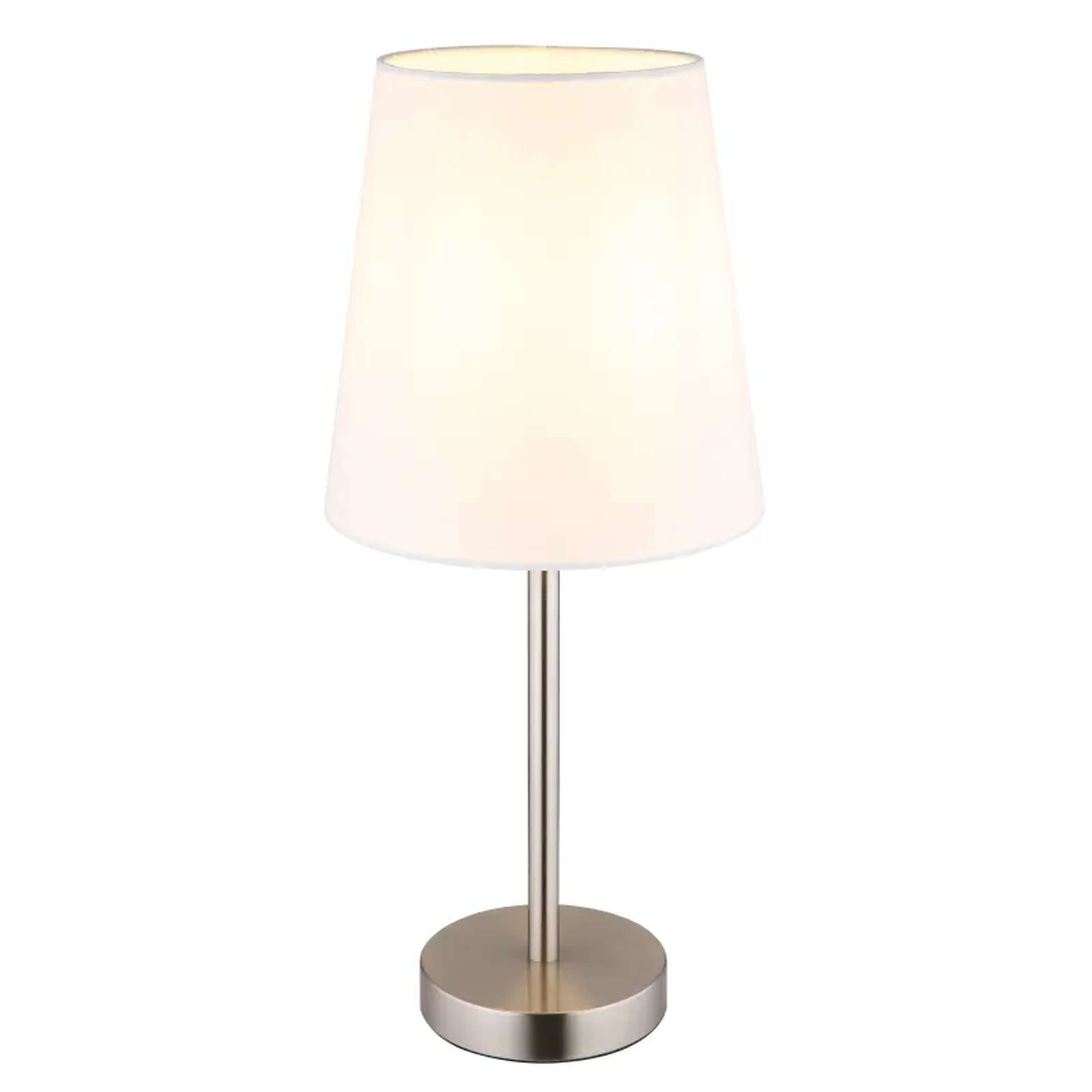 Globo Lighting Joris stolová lampa 1x25 W biela-niklová 48580R