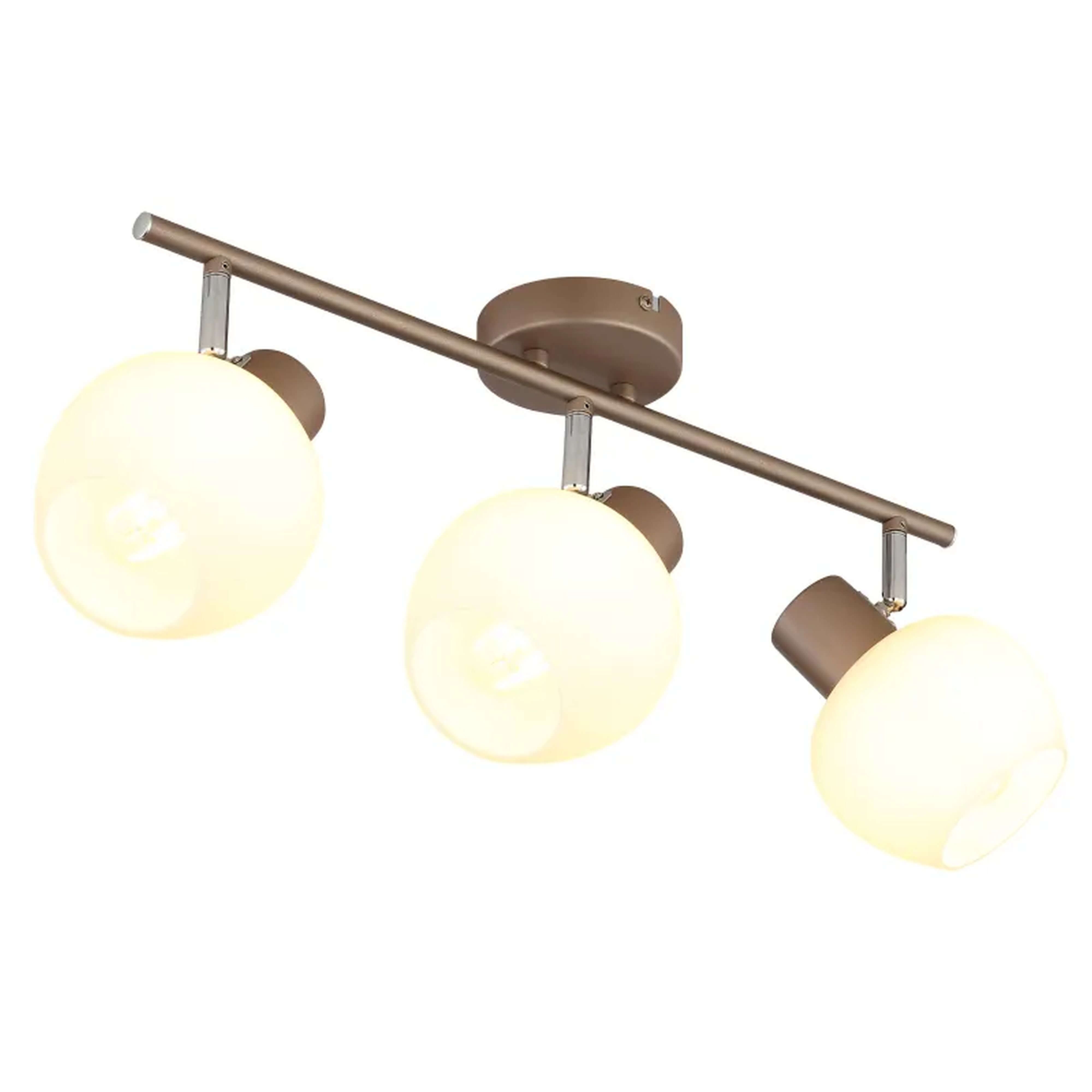 Globo Lighting Eileen stropné svietidlo 3x40 W biela-hnedá 54662-3