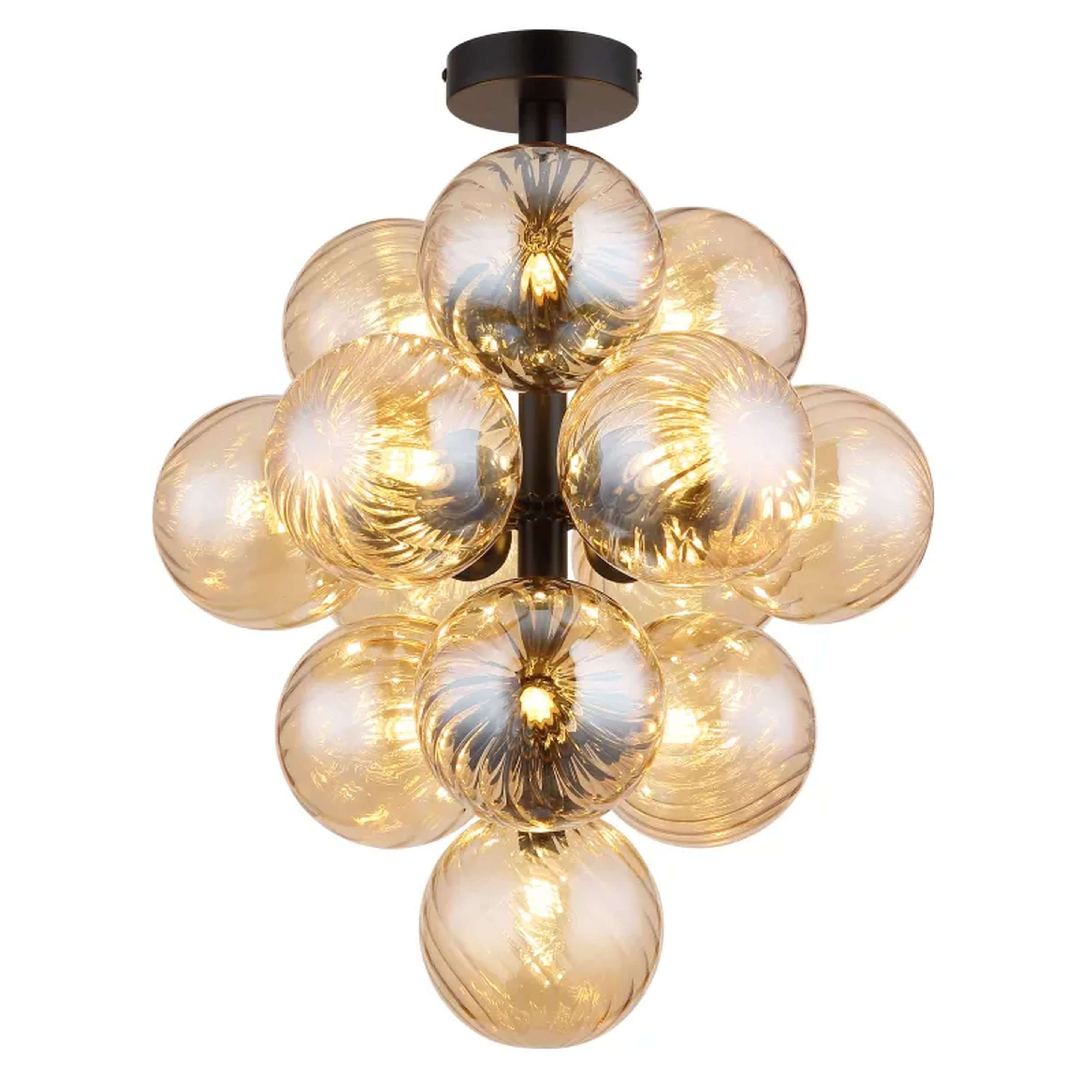 Globo Lighting Conor stropné svietidlo x4 W čierna-jantárová 56146D