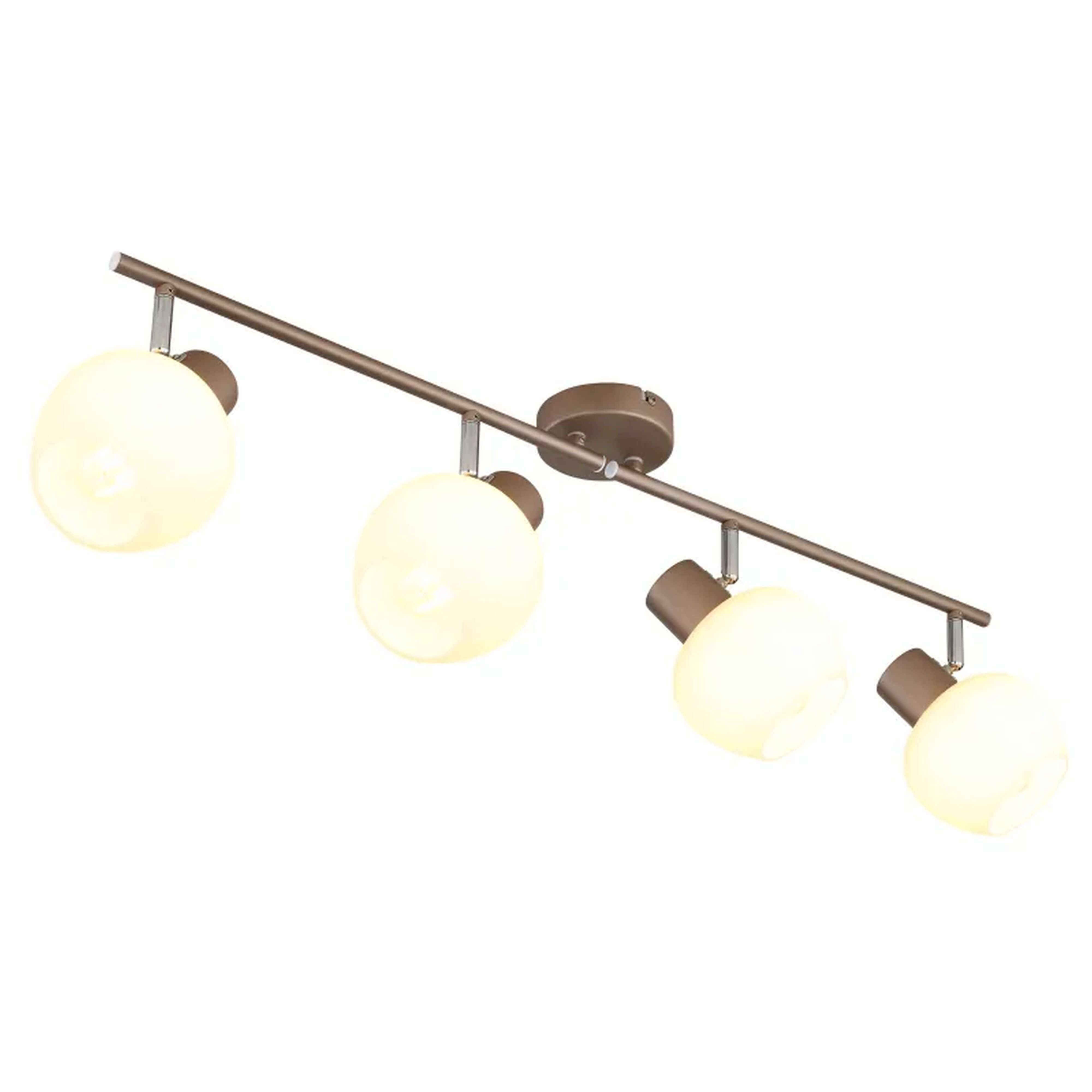 Globo Lighting Eileen stropné svietidlo 4x40 W biela-hnedá 54662-4