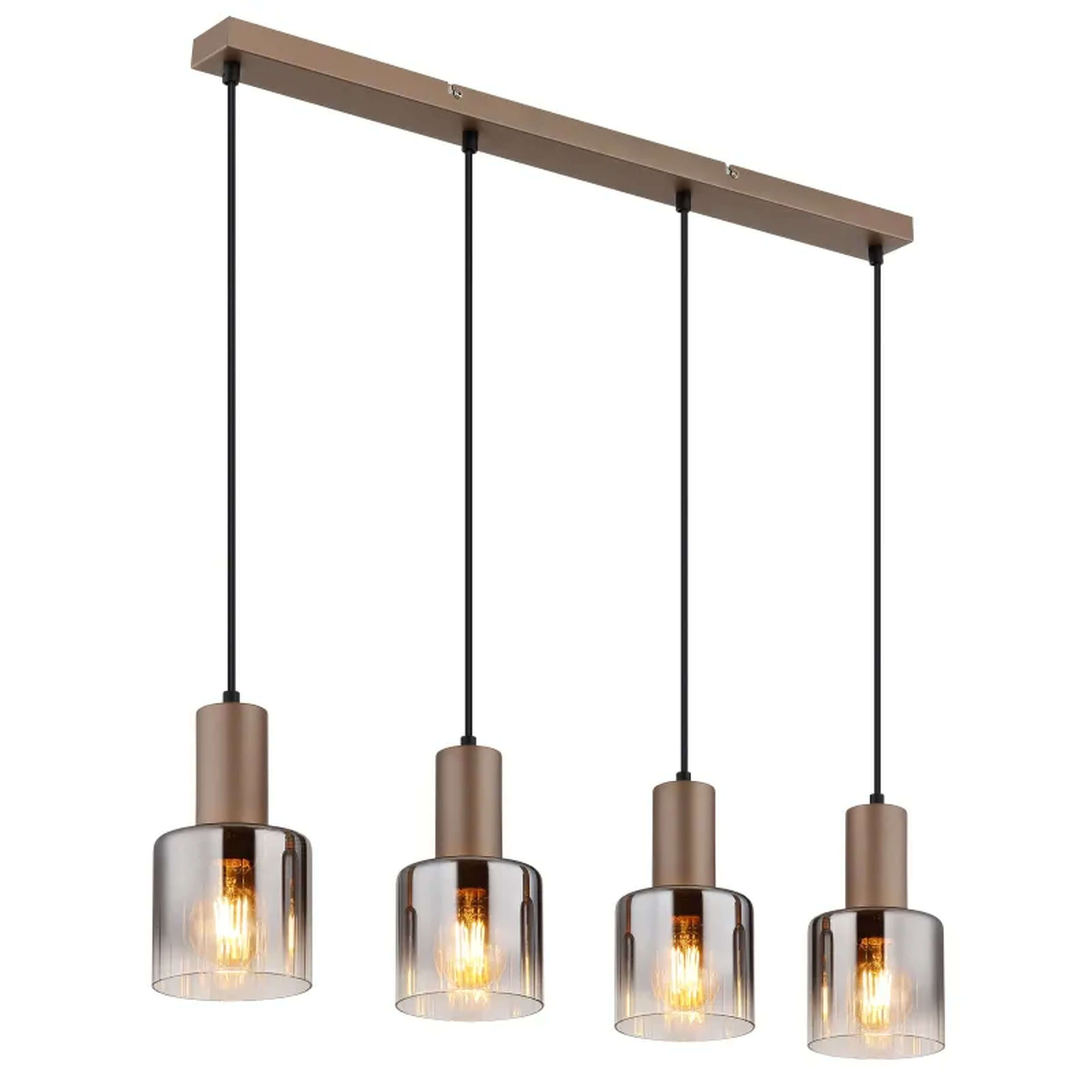 Globo Lighting Walton závesné svietidlo 4x40 W dymová-hnedá 54318-4H