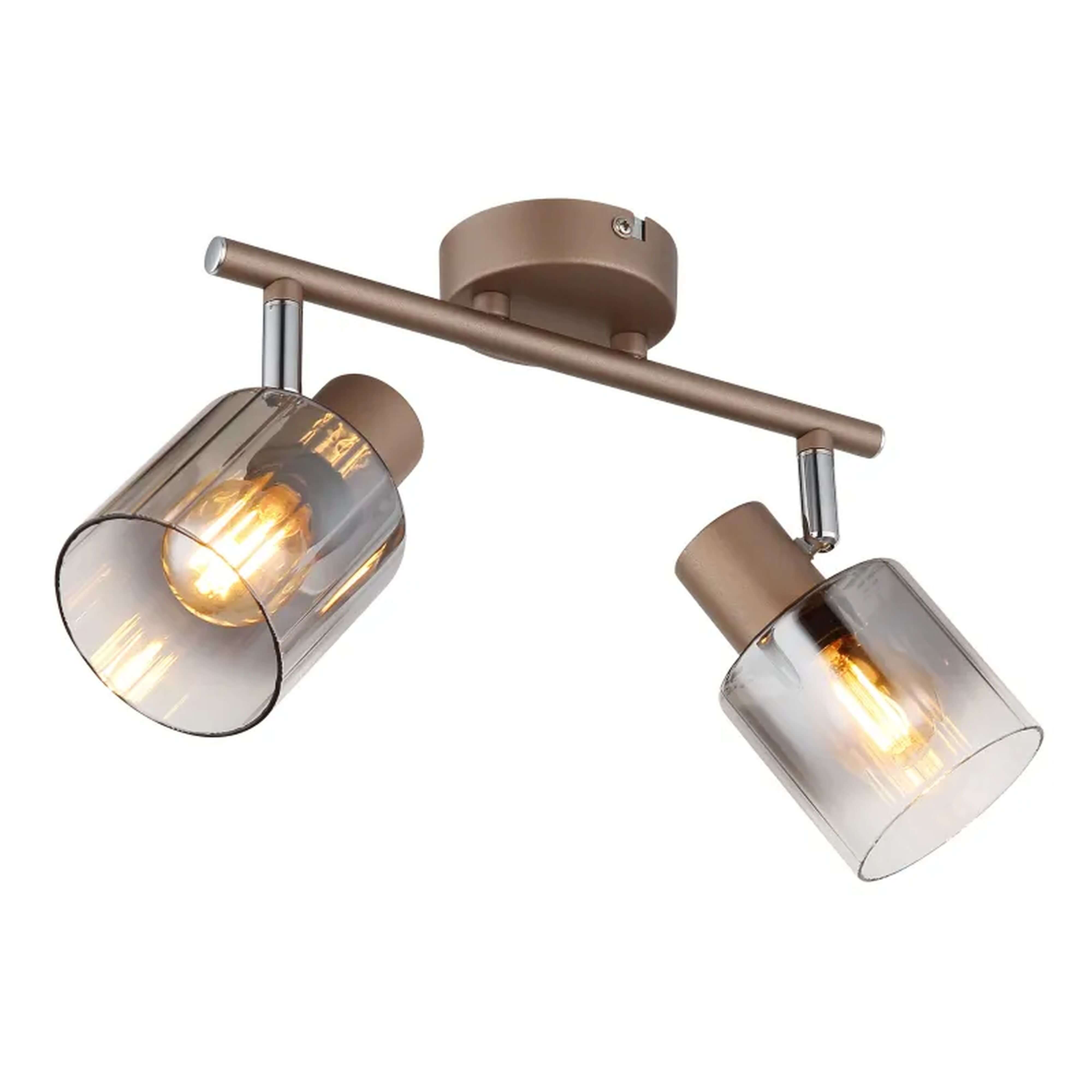 Globo Lighting Walton stropné svietidlo 2x40 W dymová 54318-2