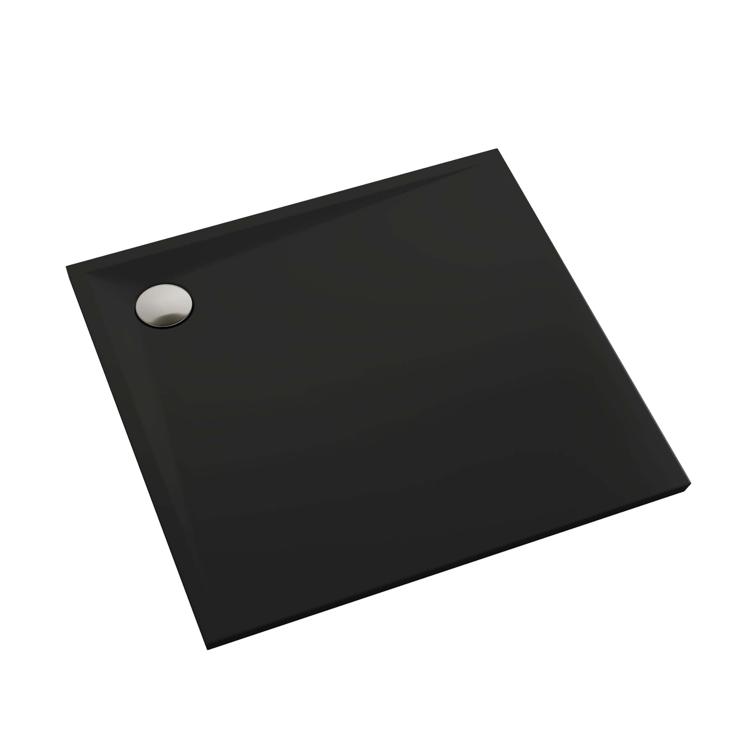Schedpol Etrusco Black Mat štvorcová sprchová vanička 80x80 cm čierna 3.460/C/MG