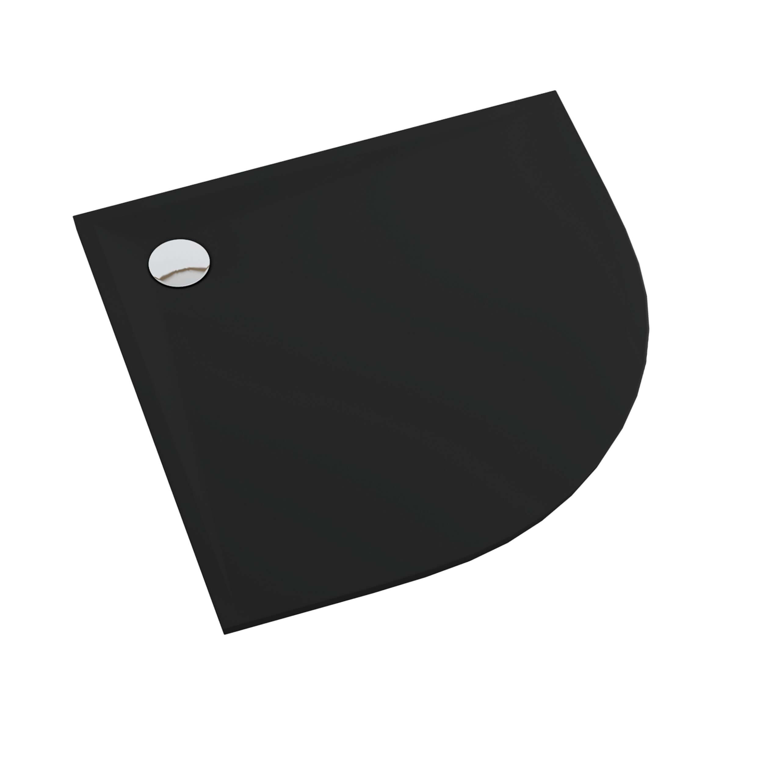 Schedpol Etrusco Black Mat polkruhová sprchová vanička 90x90 cm čierna 3.464/C/MG