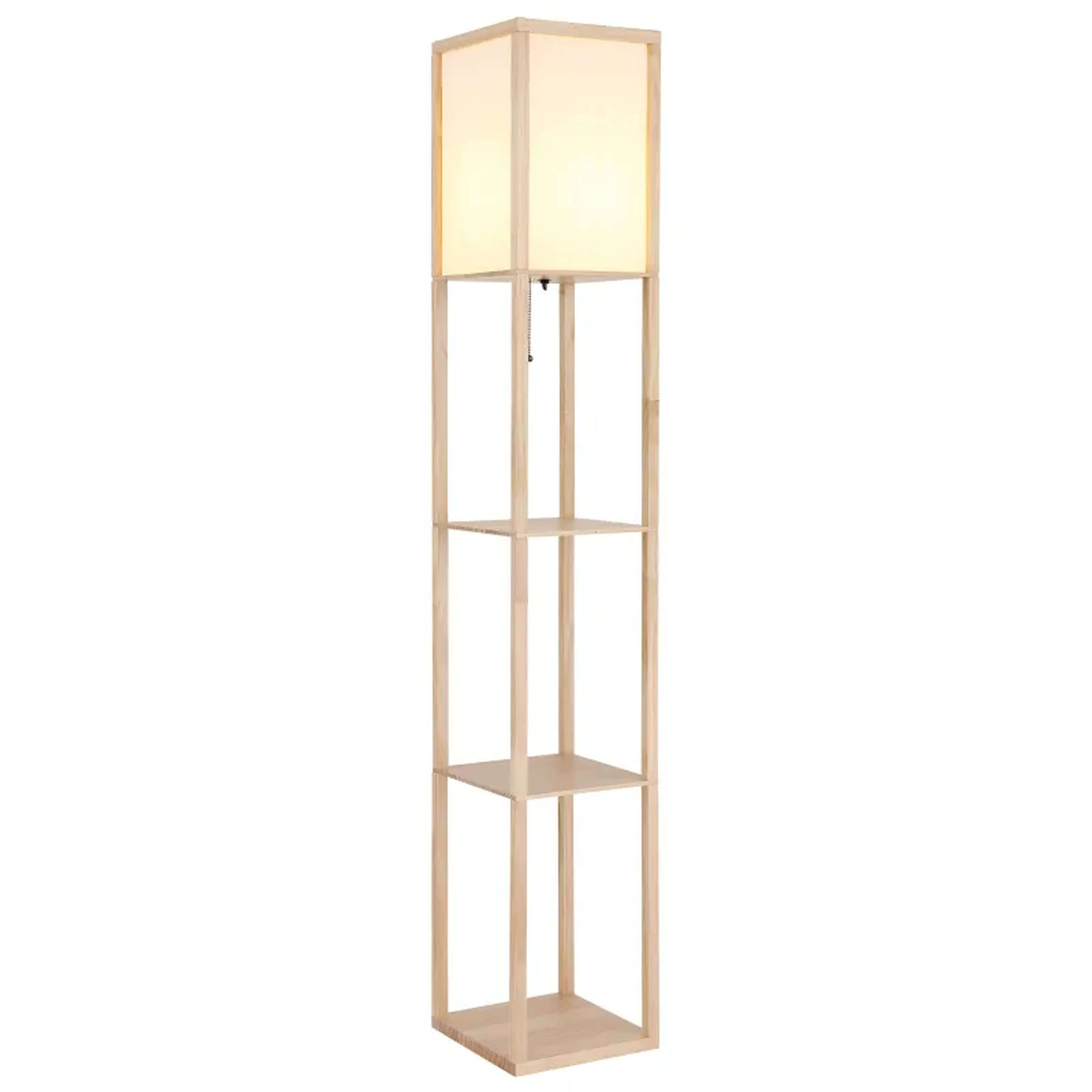 Globo Lighting Tabitha stojaca lampa 1x60 W biela-hnedá 58611