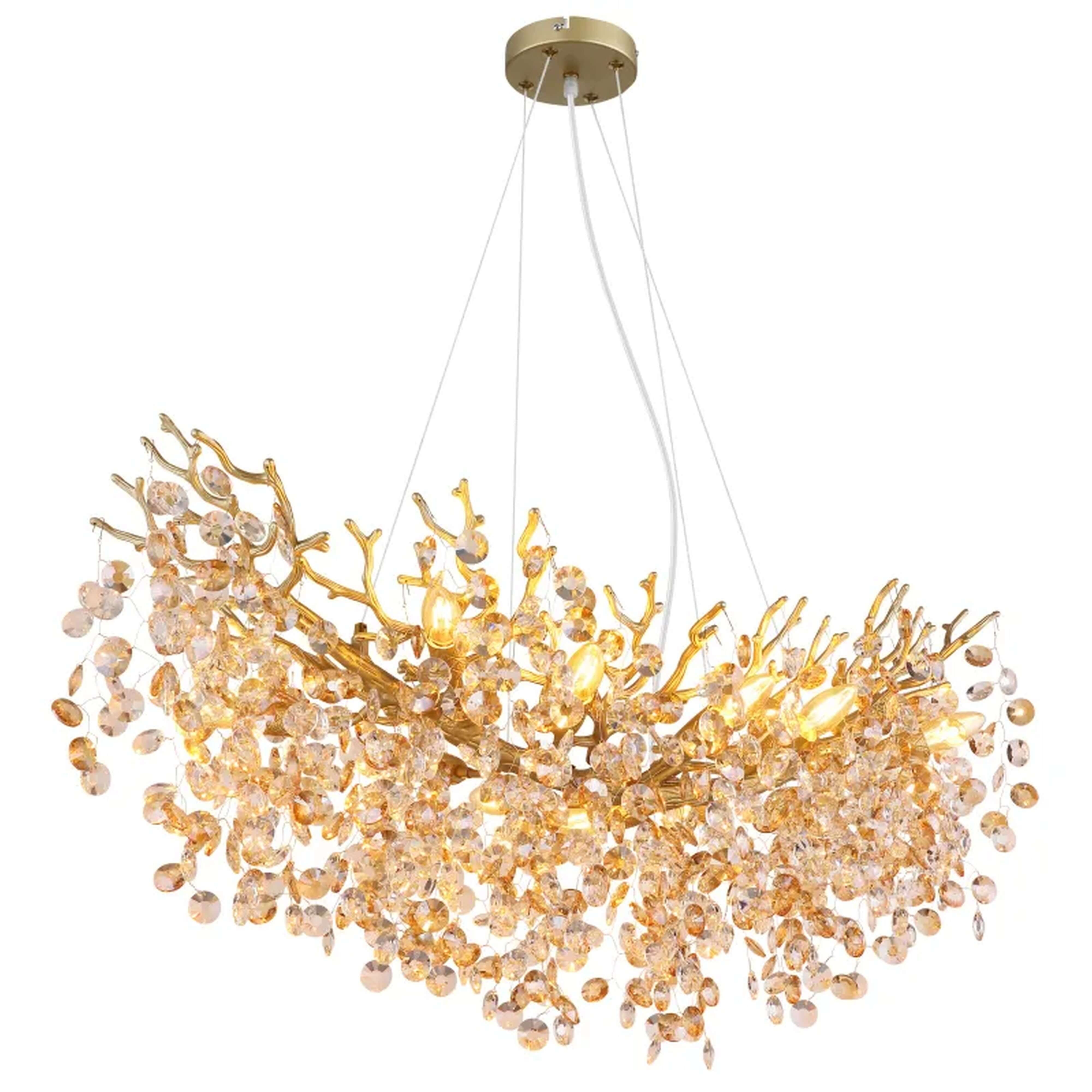 Globo Lighting Queena závesné svietidlo x40 W zlatá-jantárová 64138H3G
