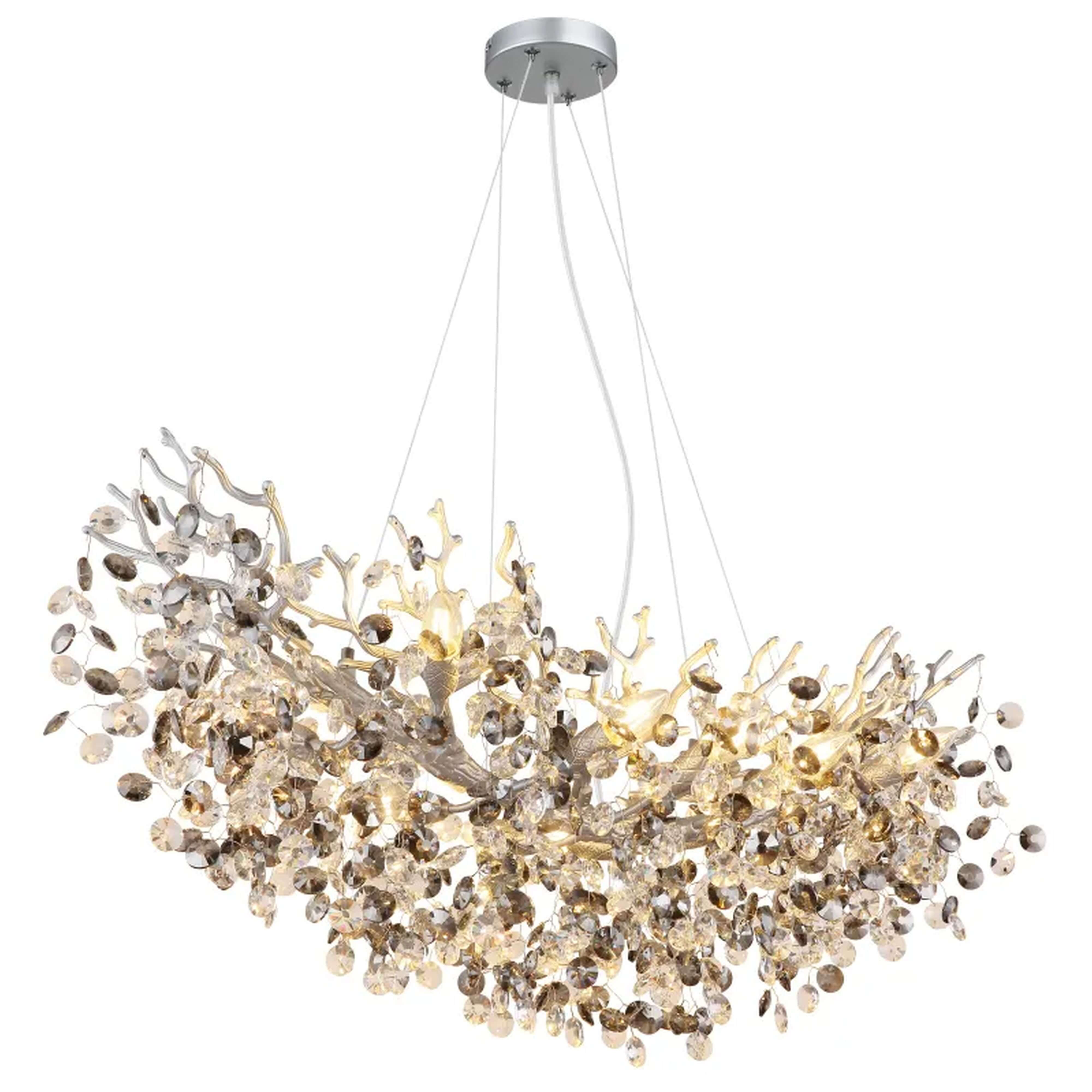 Globo Lighting Queena inteligentná závesná lampa x40 W dymová-strieborná 64138H3S