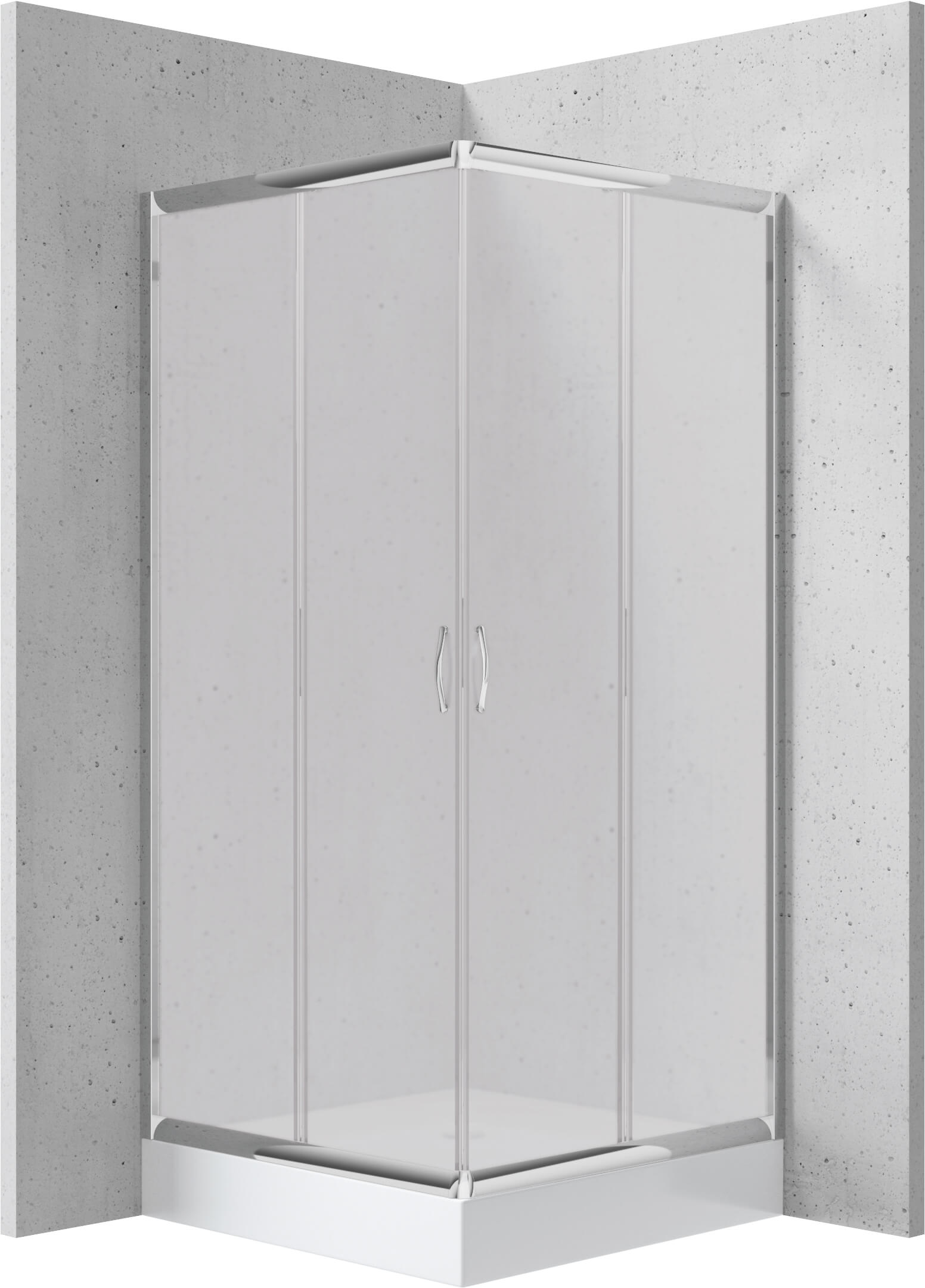 Deante Funkia sprchový kút so sprchovou vaničkou 80x80 cm obdĺžniková chromová lesklé/priehľadné sklo KYCZ642K