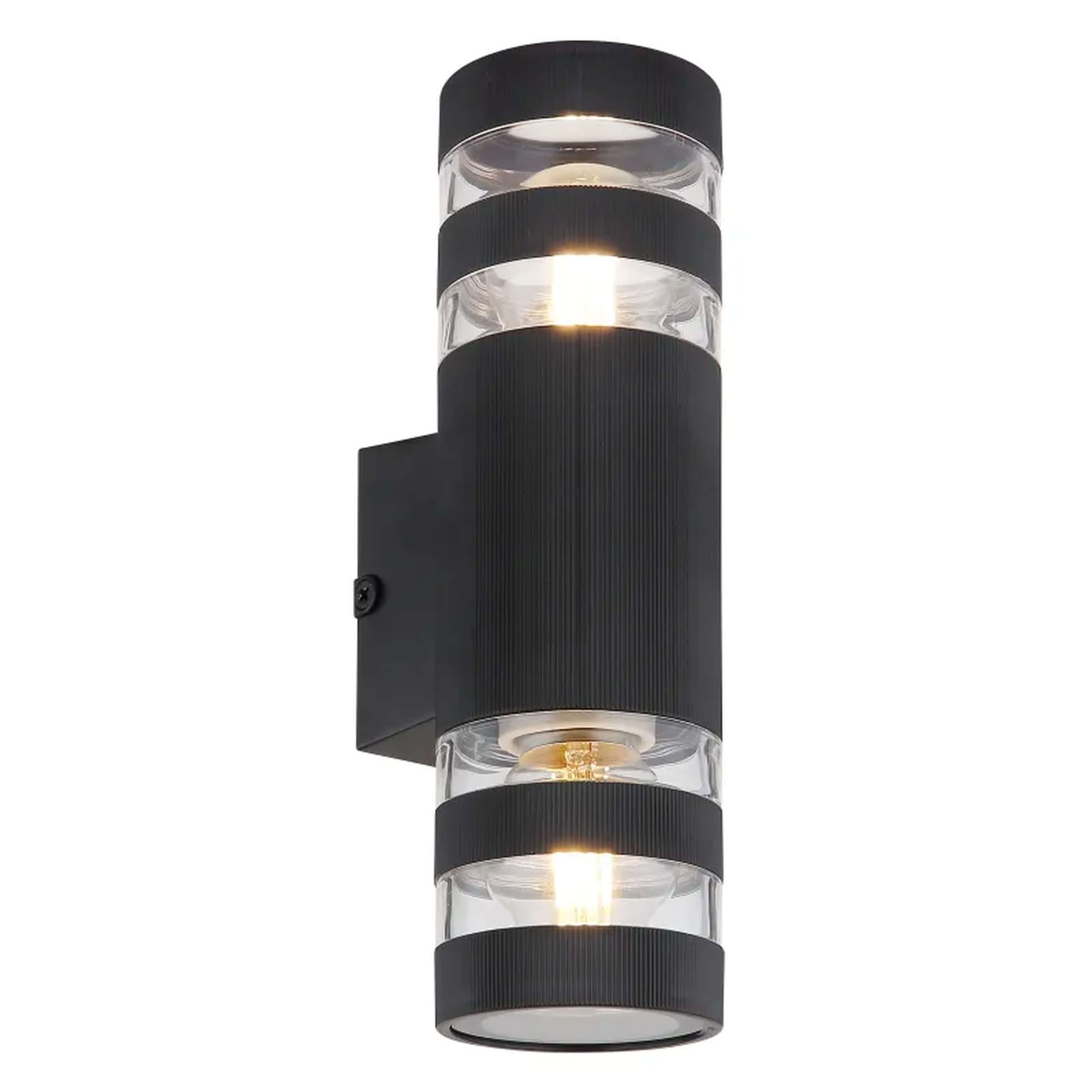 Globo Lighting Hayes nástenná lampa 2x10 W čierna-priehľadná 78260S