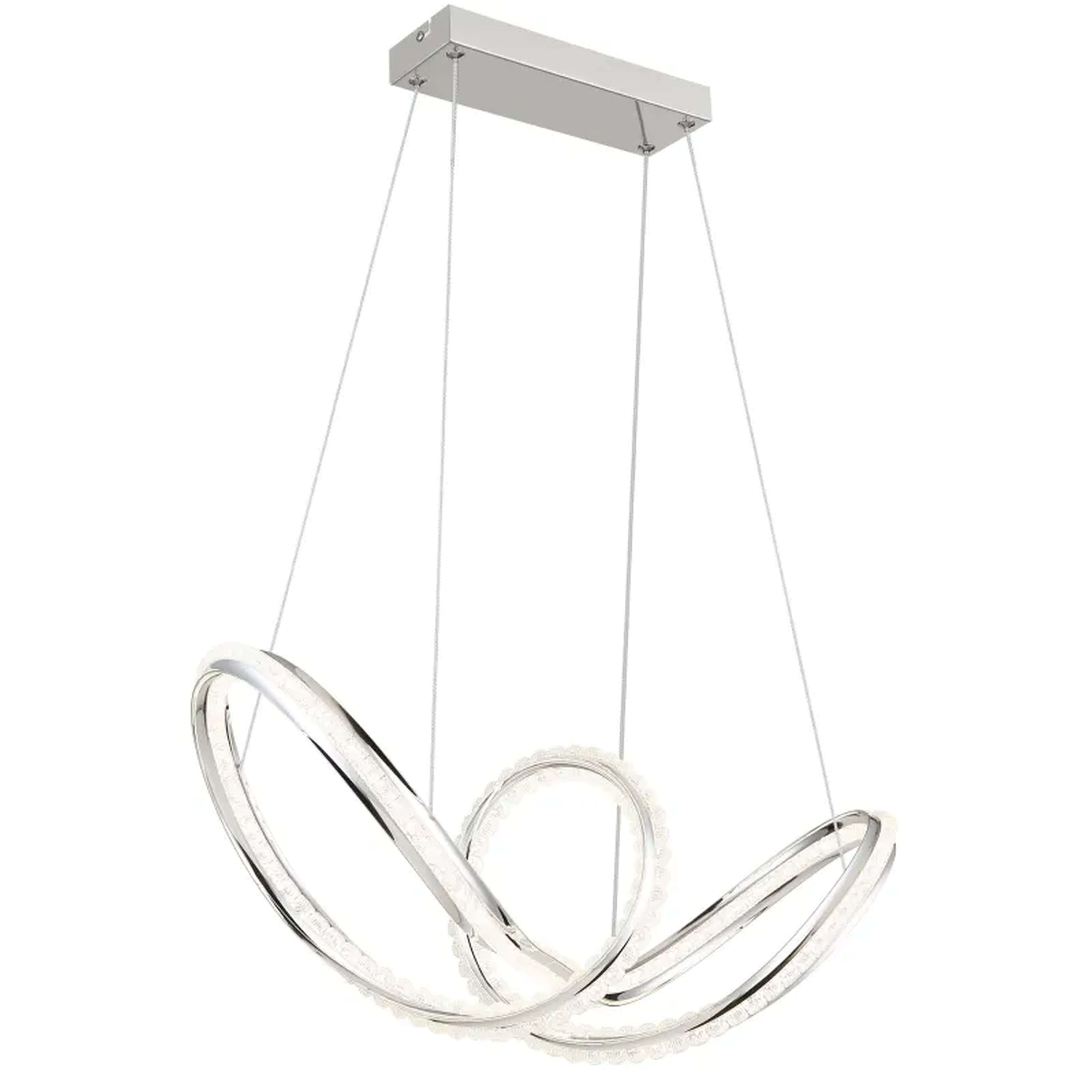 Globo Lighting Evangeline inteligentná závesná lampa 1x45 W chrómová 67440H