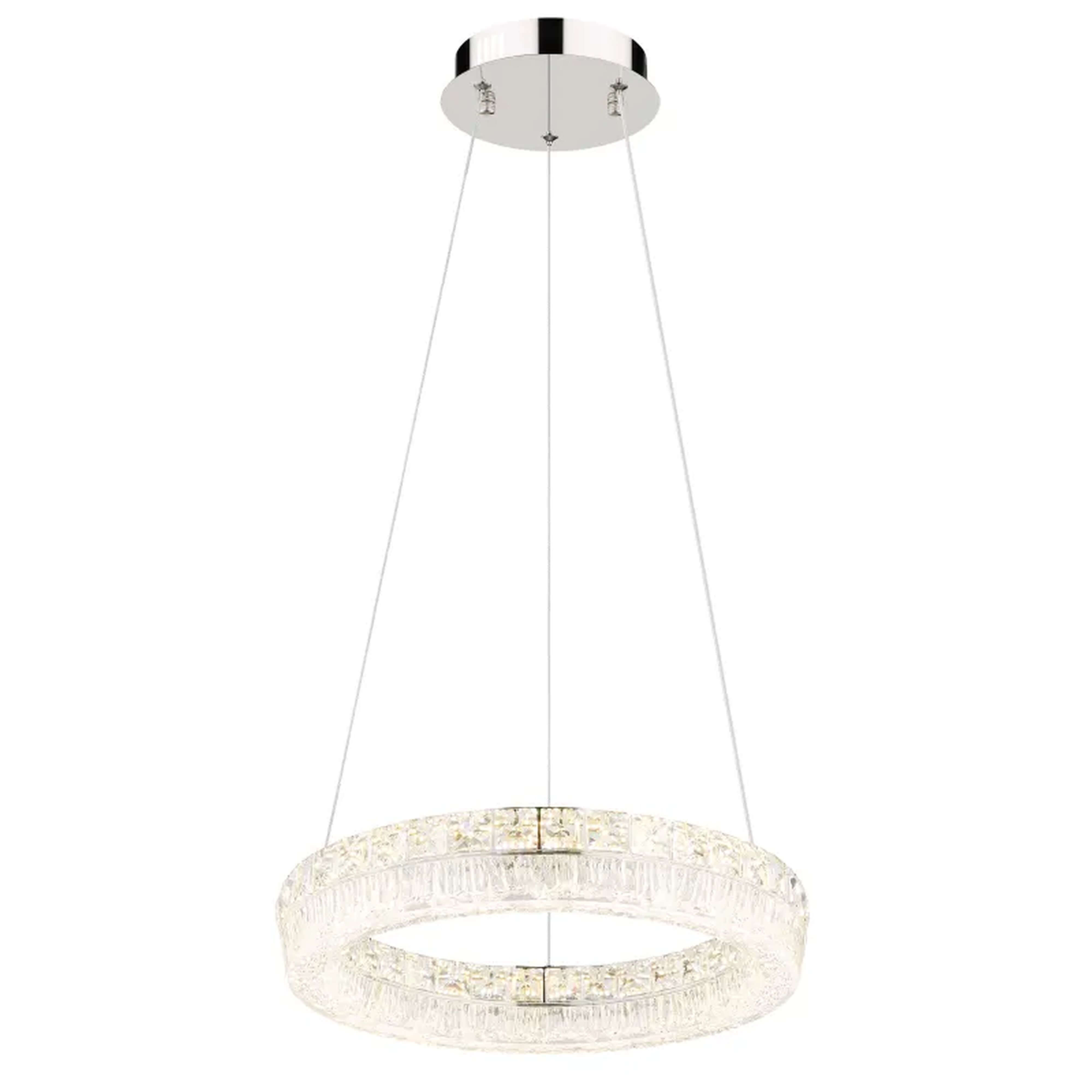 Globo Lighting Laurel inteligentná závesná lampa 1x24 W chrómová-priehľadná 67387-24
