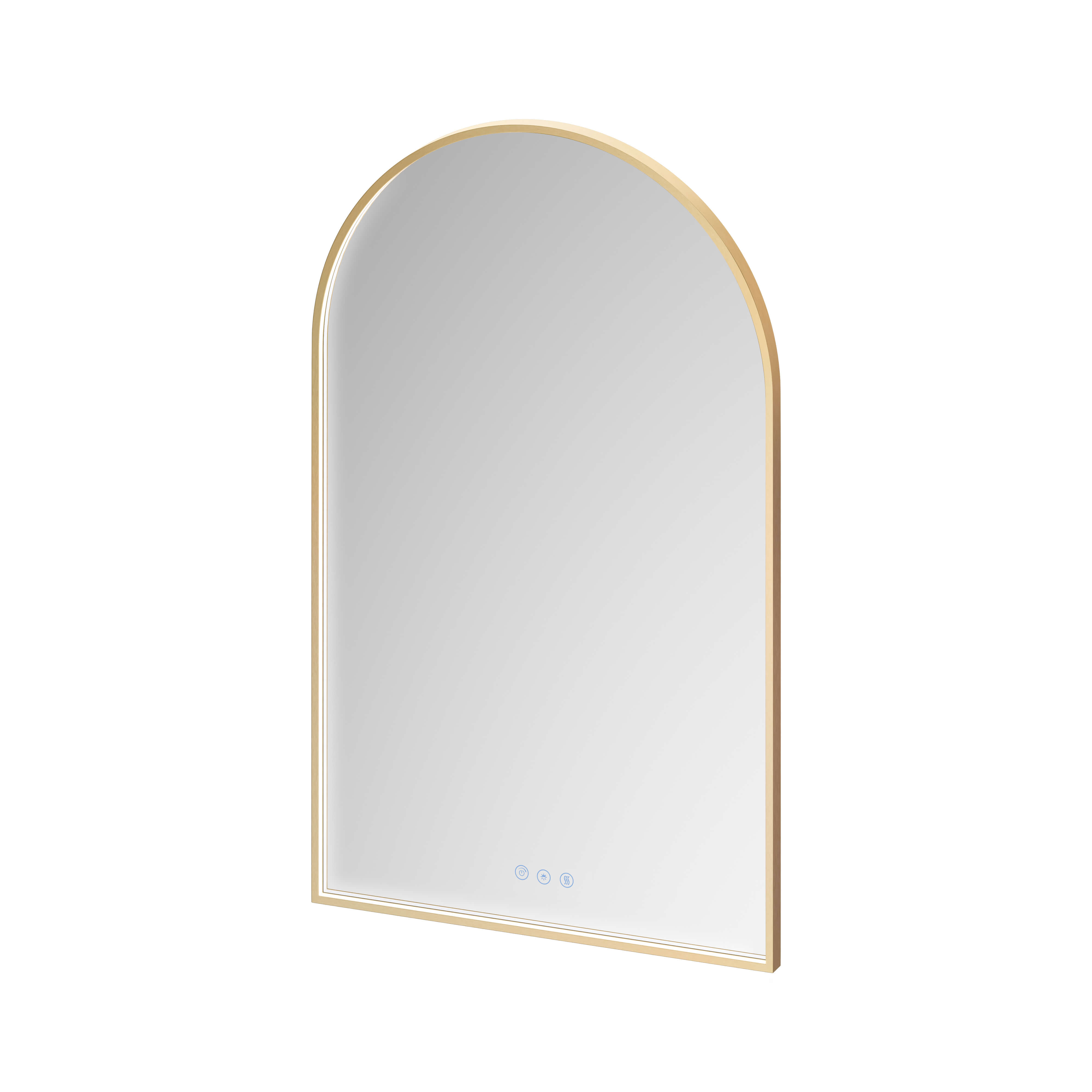 Cersanit Crea II zrkadlo 50x80 cm oválne s osvetlením s vyhrievacou podložkou zlatá S1058–038