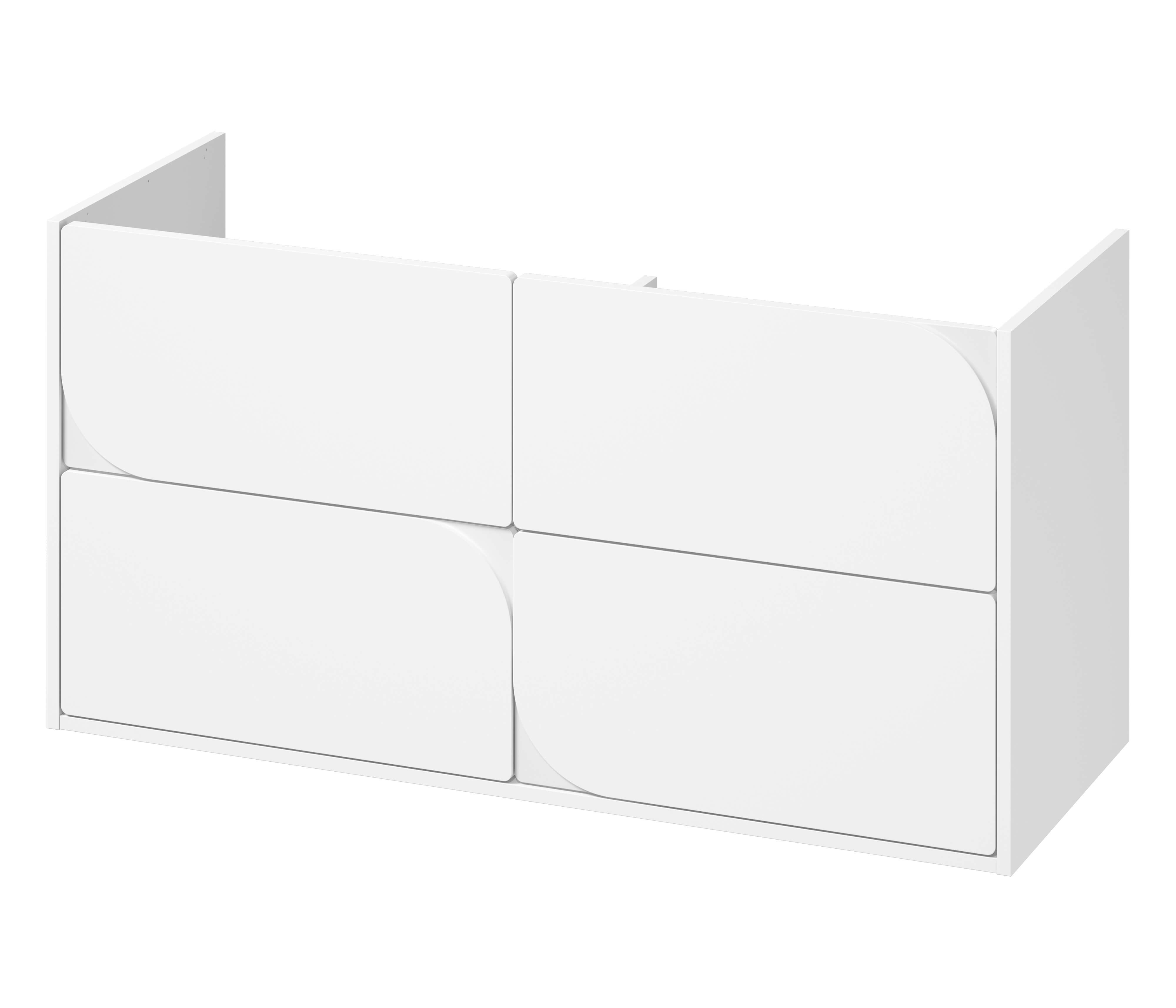 Cersanit Crea II skrinka 119.4x44.7x62.1 cm závesná kúpeľňová skrinka pod umývadlo biela S1058–023