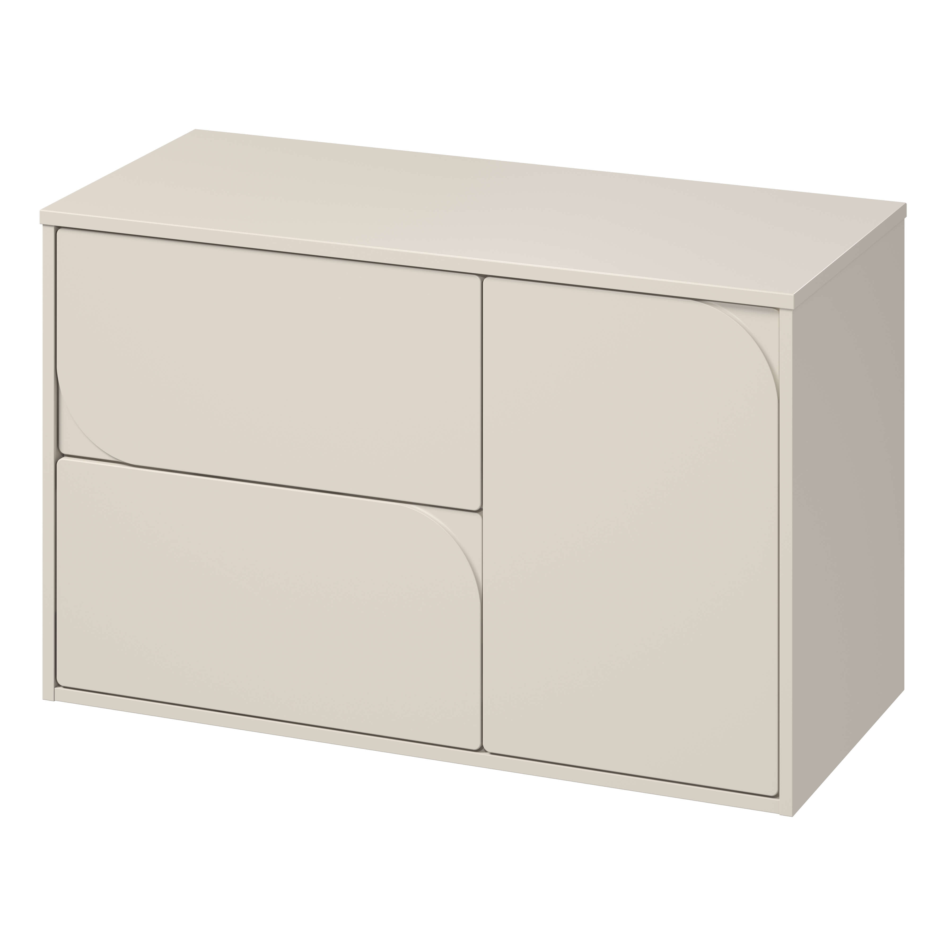 Cersanit Crea II skrinka 100x45x61.8 cm závesná kúpeľňová skrinka pod umývadlo béžová S1062–005
