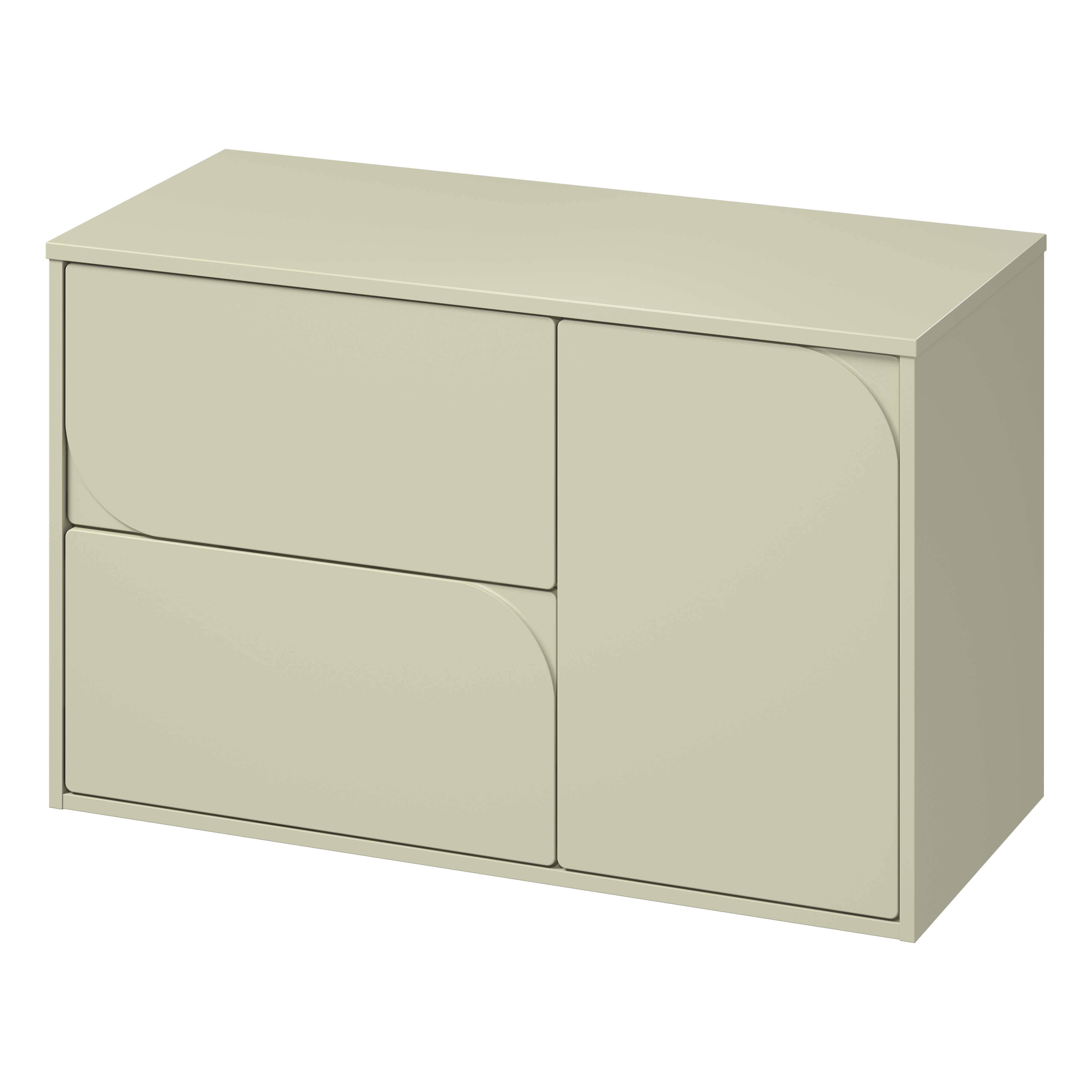 Cersanit Crea II skrinka 100x45x61.8 cm závesná kúpeľňová skrinka pod umývadlo zelená S1062–006
