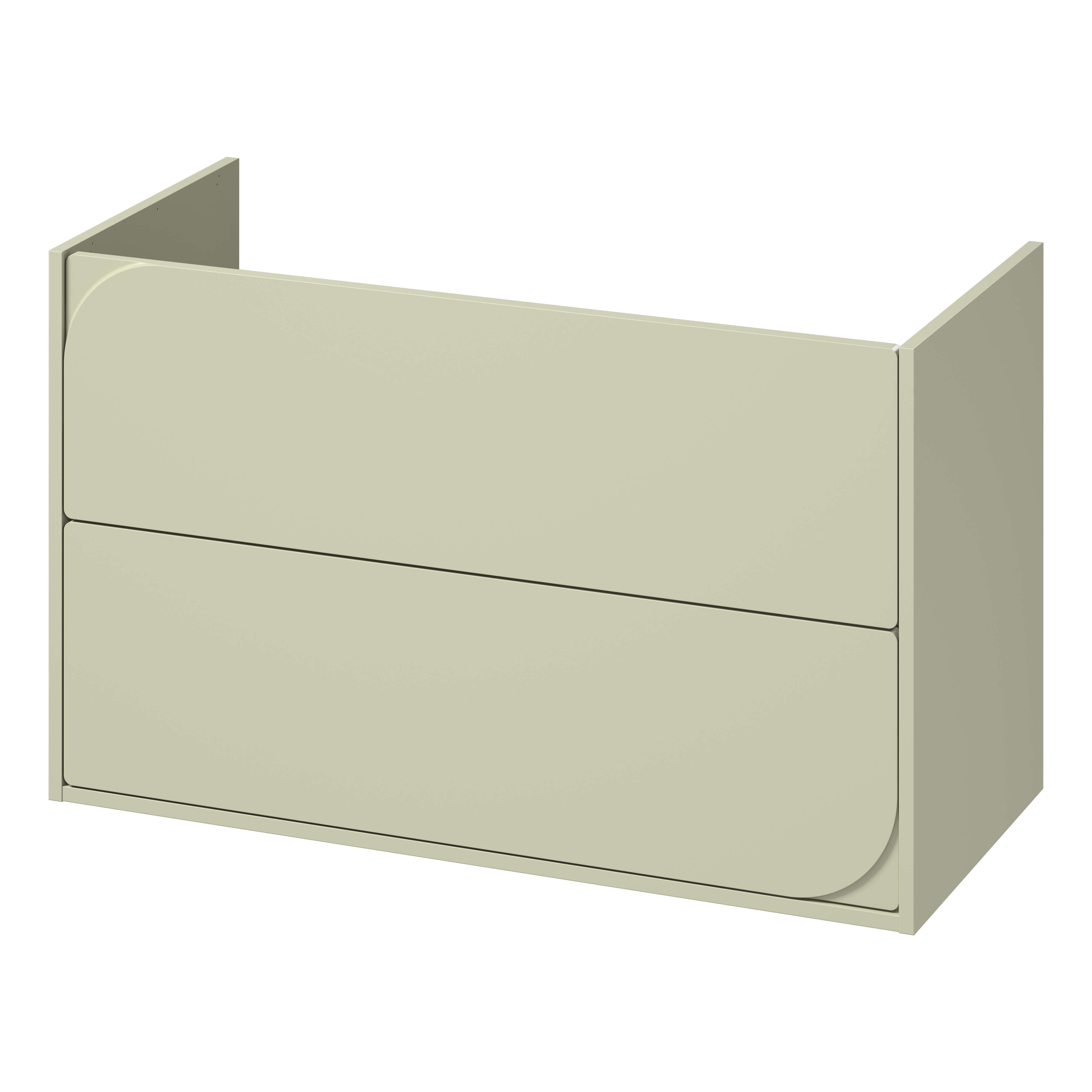 Cersanit Crea II skrinka 99.4x44.7x62.1 cm závesná kúpeľňová skrinka pod umývadlo zelená S1058–032
