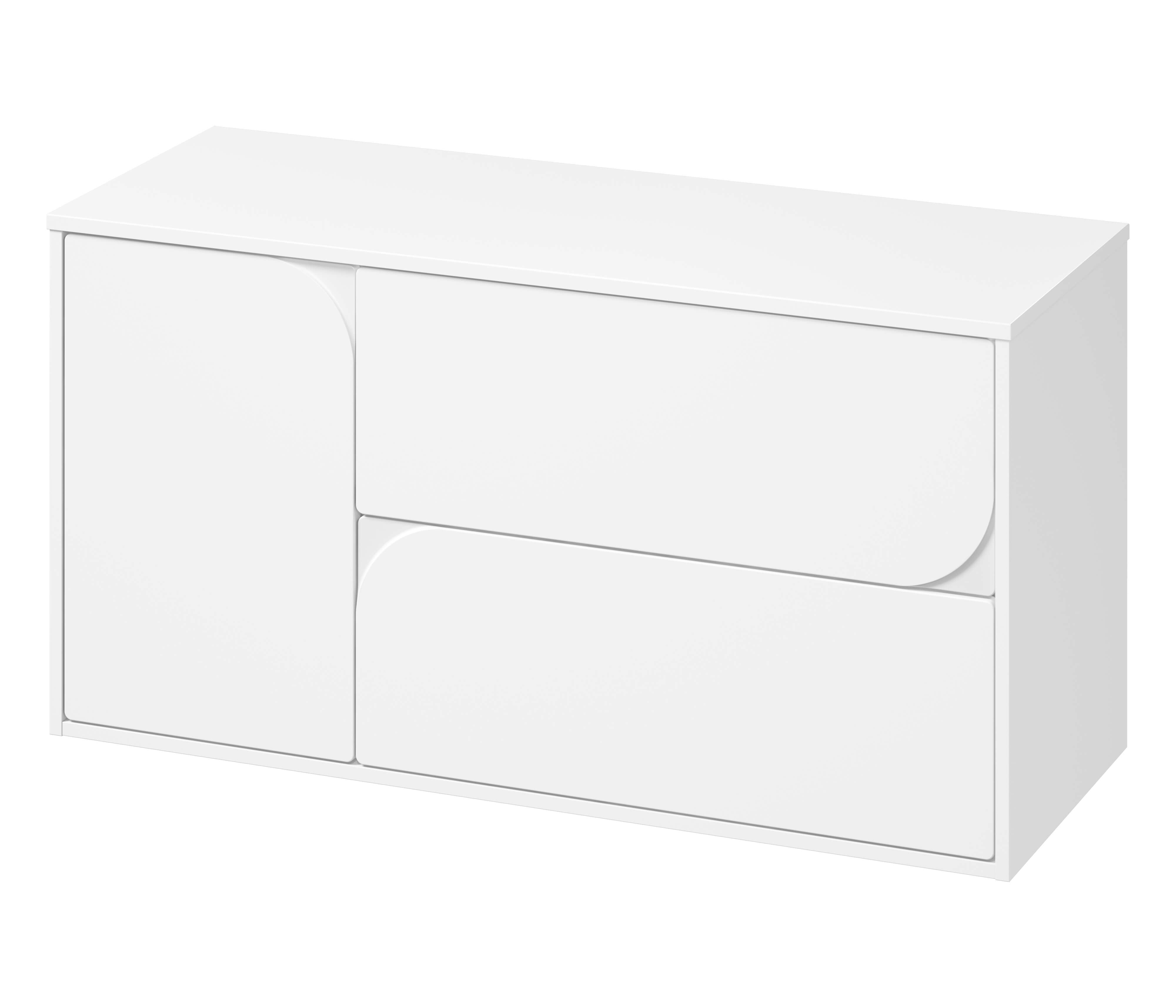Cersanit Crea II skrinka 120x45x61.8 cm závesná kúpeľňová skrinka pod umývadlo biela S1062–001