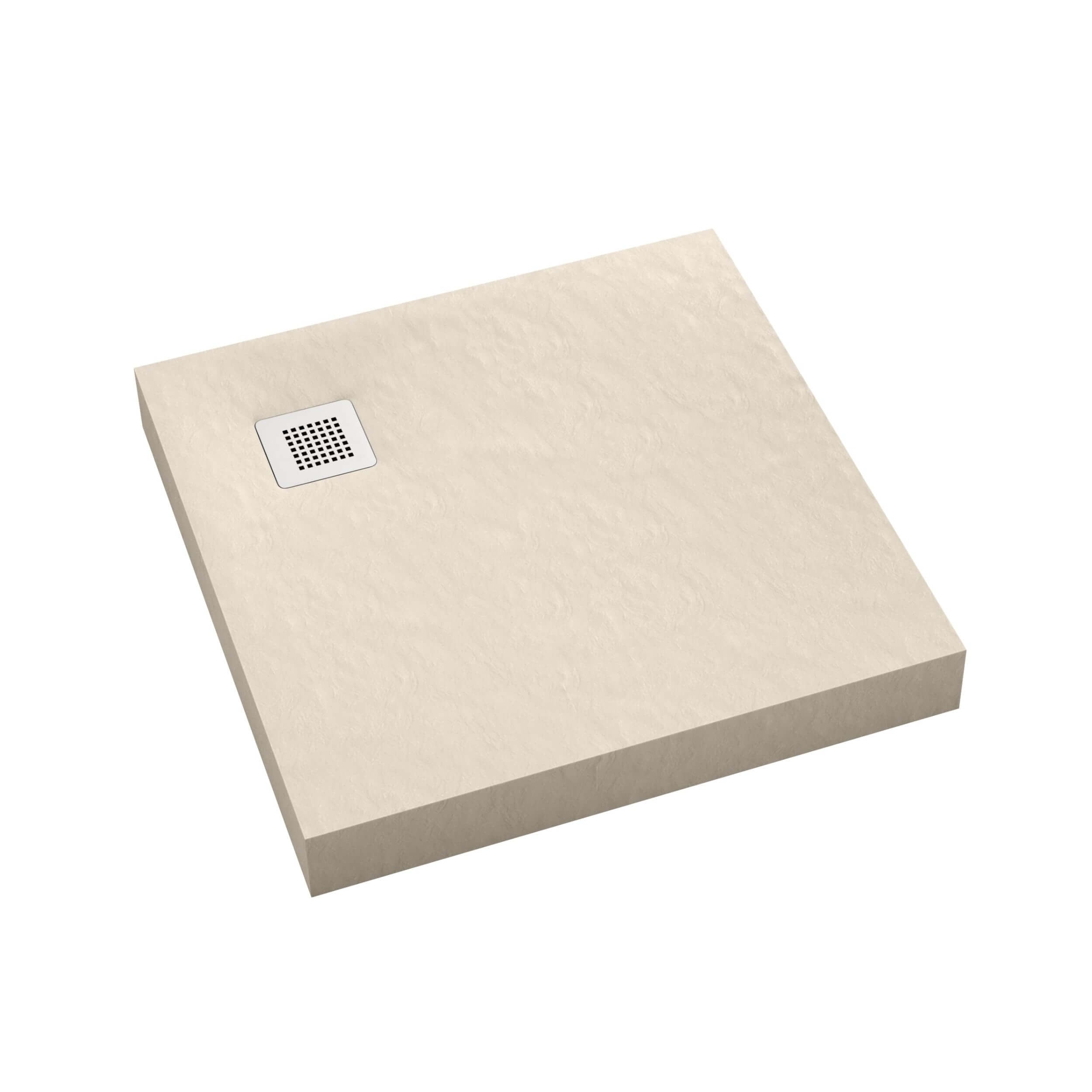 Schedpol New Horizons Cashmere Stone štvorcová sprchová vanička 90x90 cm béžová 3.3301/PK/ST-M2