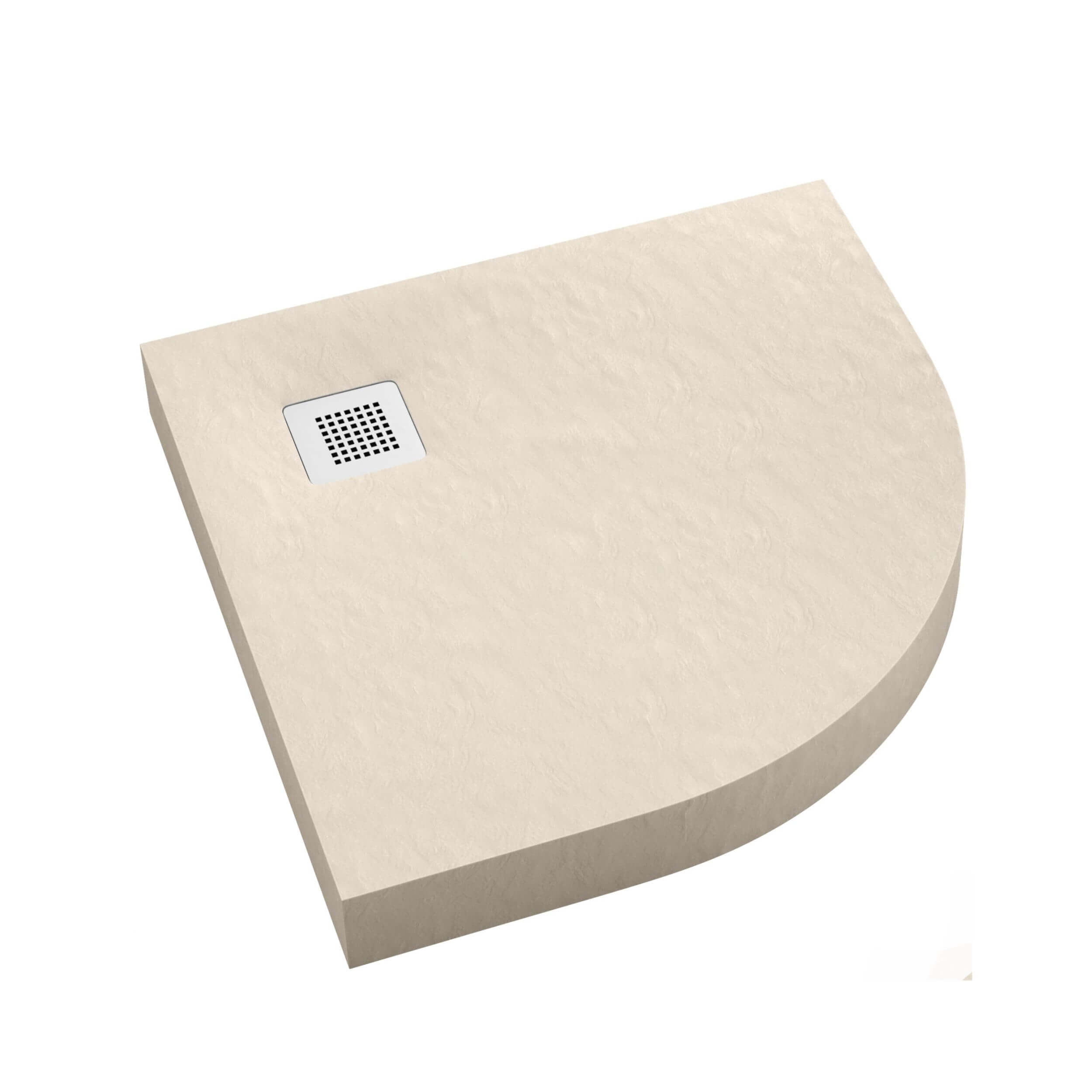 Schedpol New Horizons Cashmere Stone polkruhová sprchová vanička 90x90 cm béžová 3.3304/PK/ST-M2