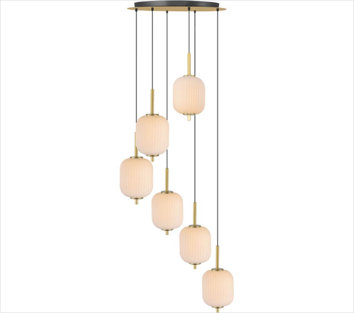 Zuma Line Akari závesné svietidlo 6x34 W zlatá DU31288A/34W