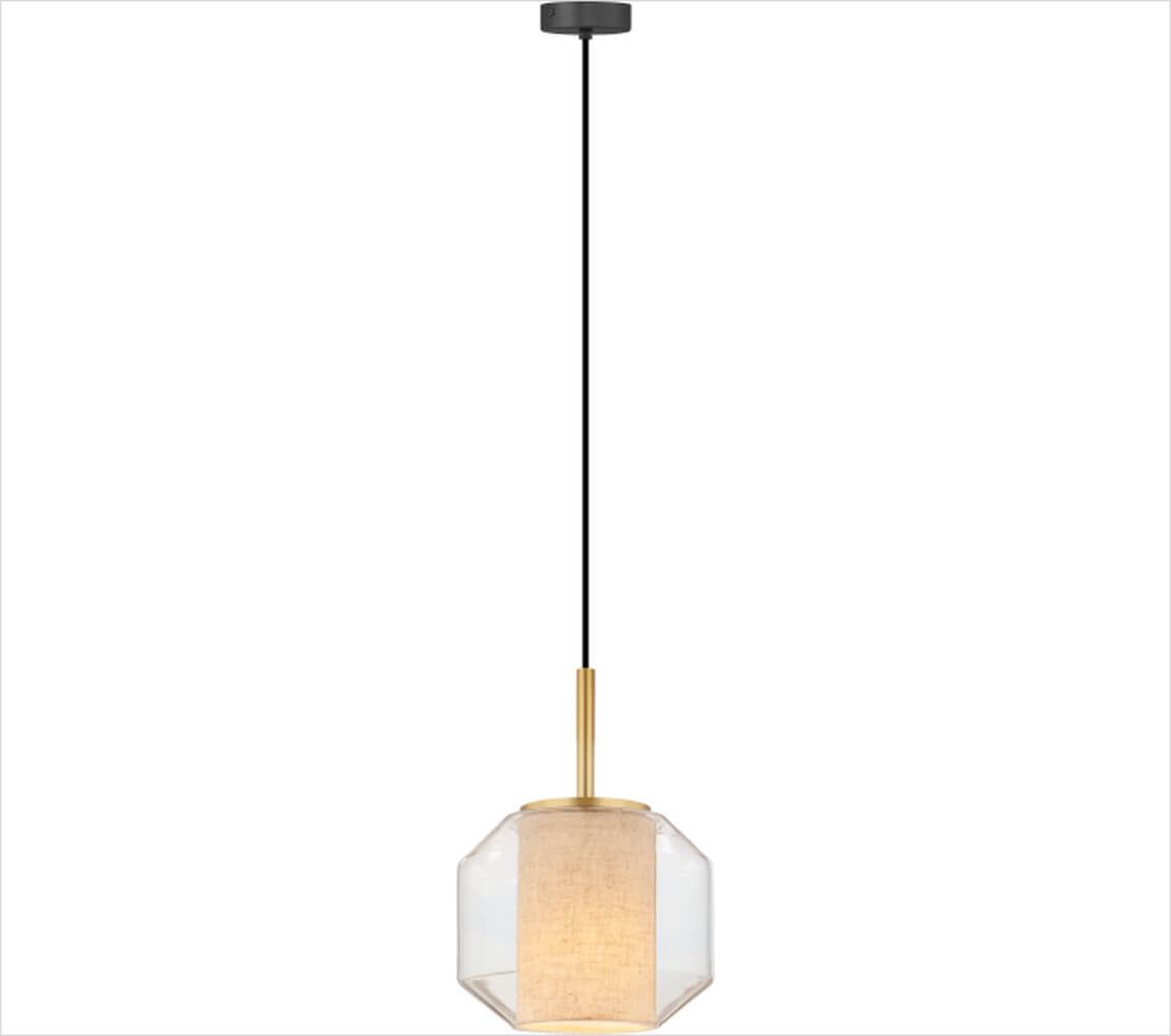 Zuma Line Solix závesné svietidlo 1x25 W čierna-zlatá DU32201/1L
