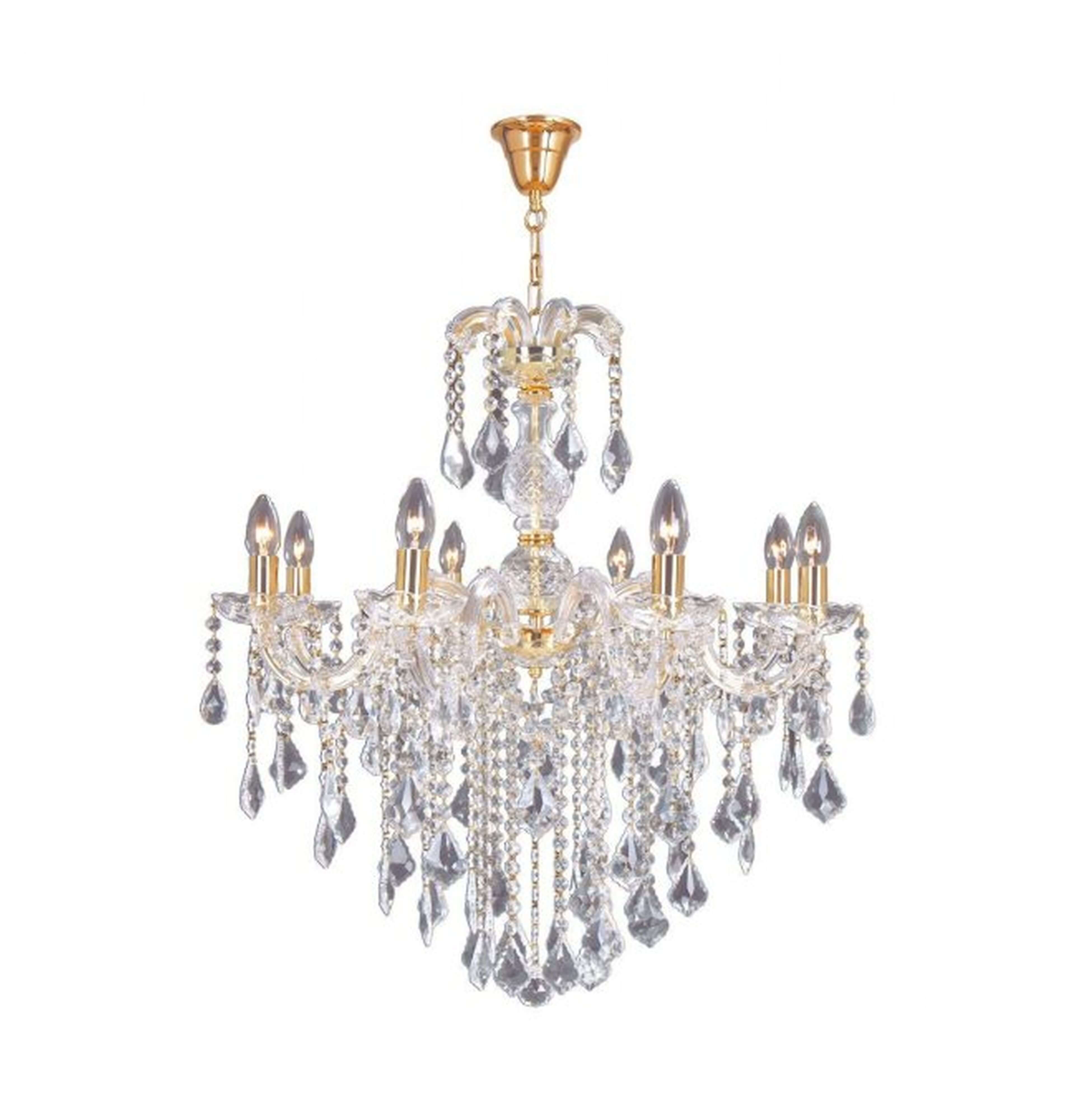 Zuma Line Chateau závesné svietidlo x40 W zlatá-strieborná 14004/8-GLD