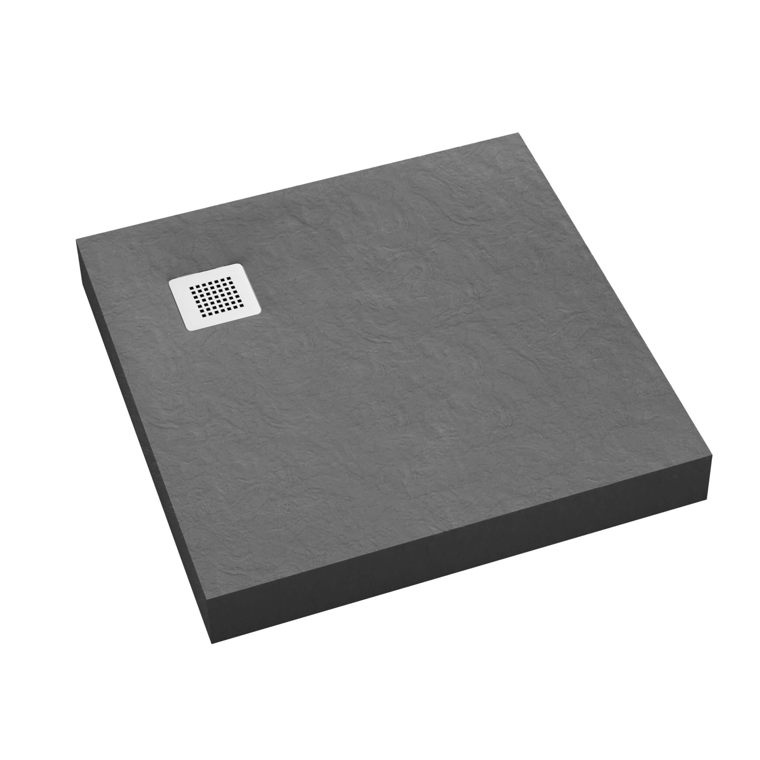 Schedpol New Horizons Grey Stone štvorcová sprchová vanička 90x90 cm sivá 3.3301/S/ST-M2