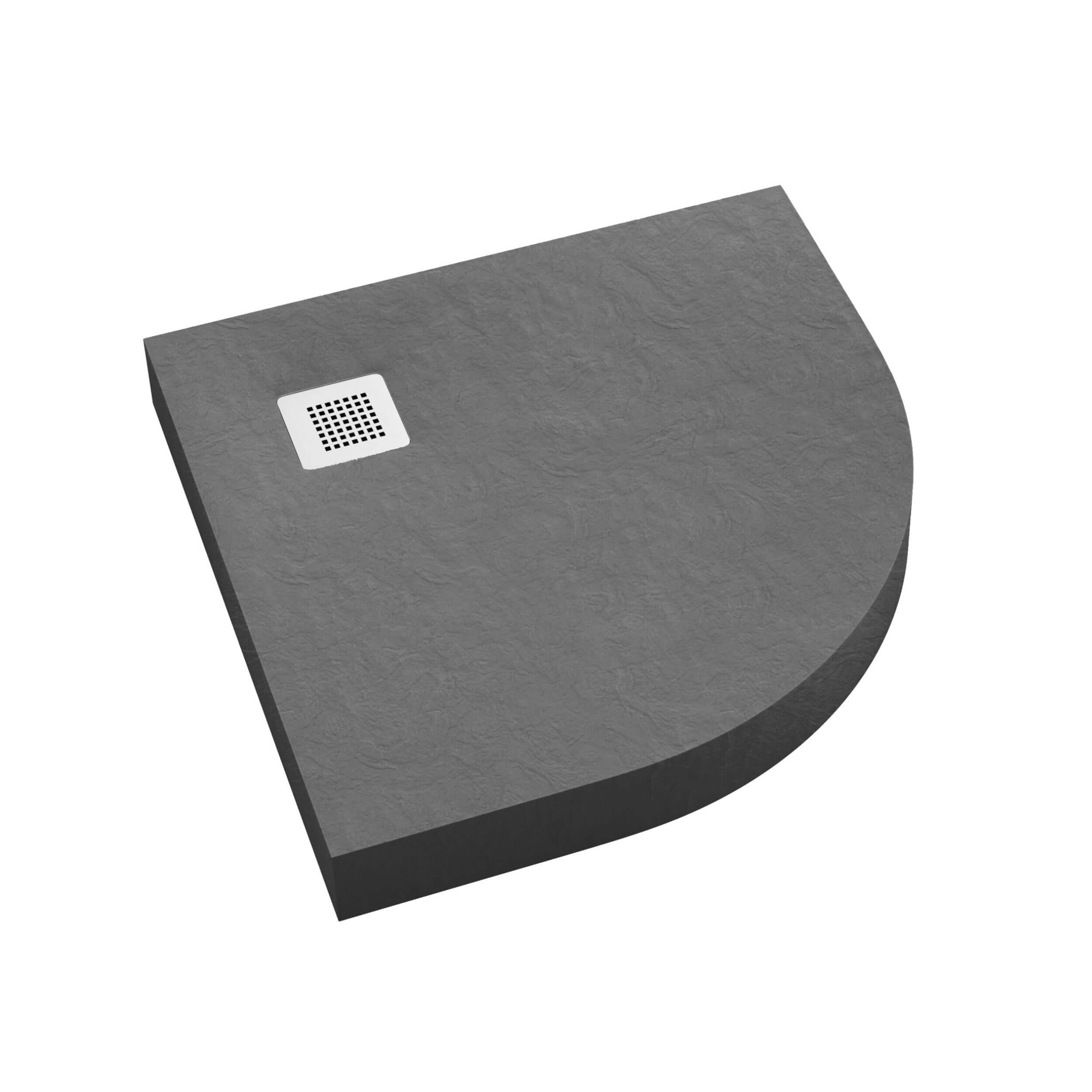 Schedpol New Horizons Grey Stone polkruhová sprchová vanička 90x90 cm sivá 3.3304/S/ST-M2