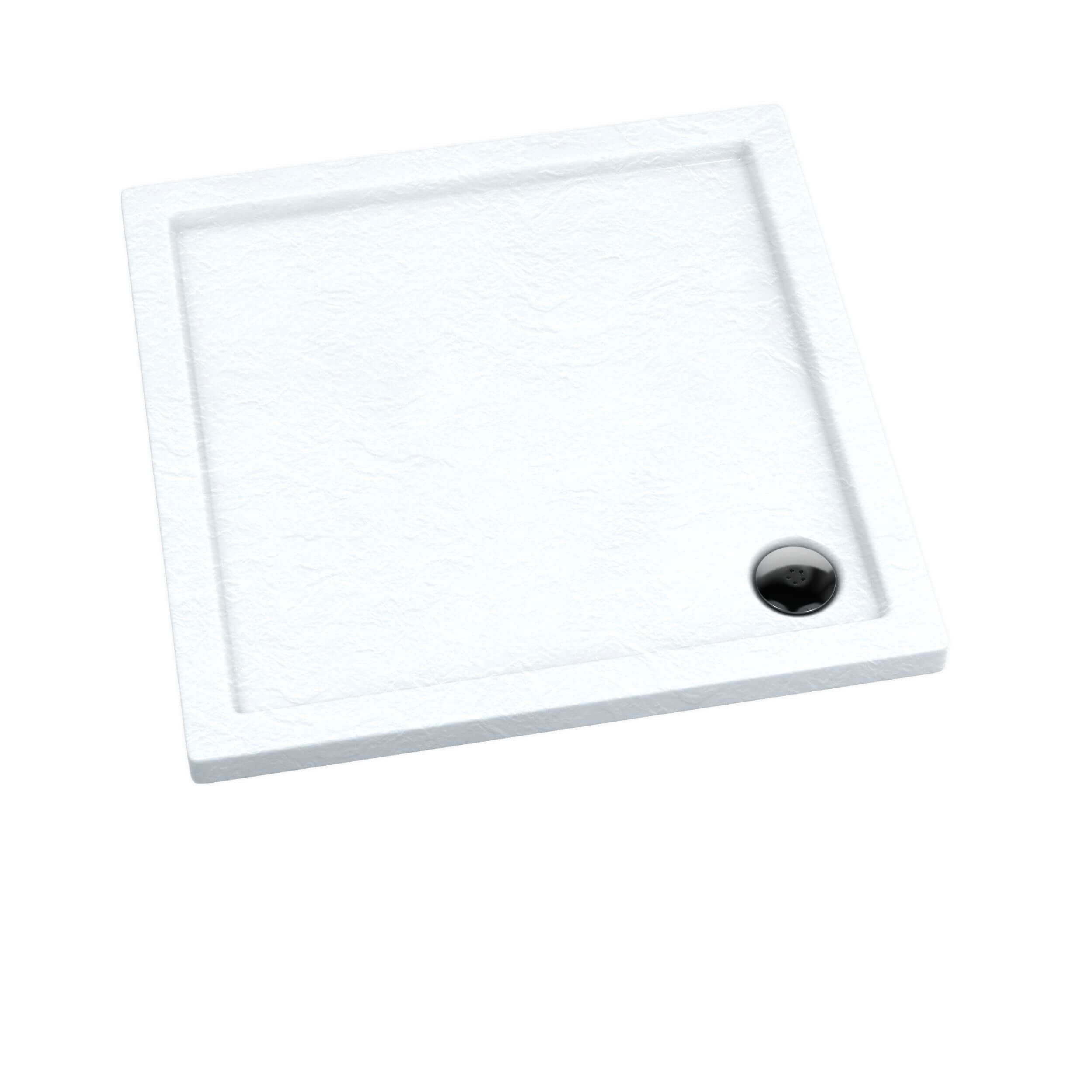 Schedpol Caspar White Stone štvorcová sprchová vanička 80x80 cm biela 3.260/B/ST