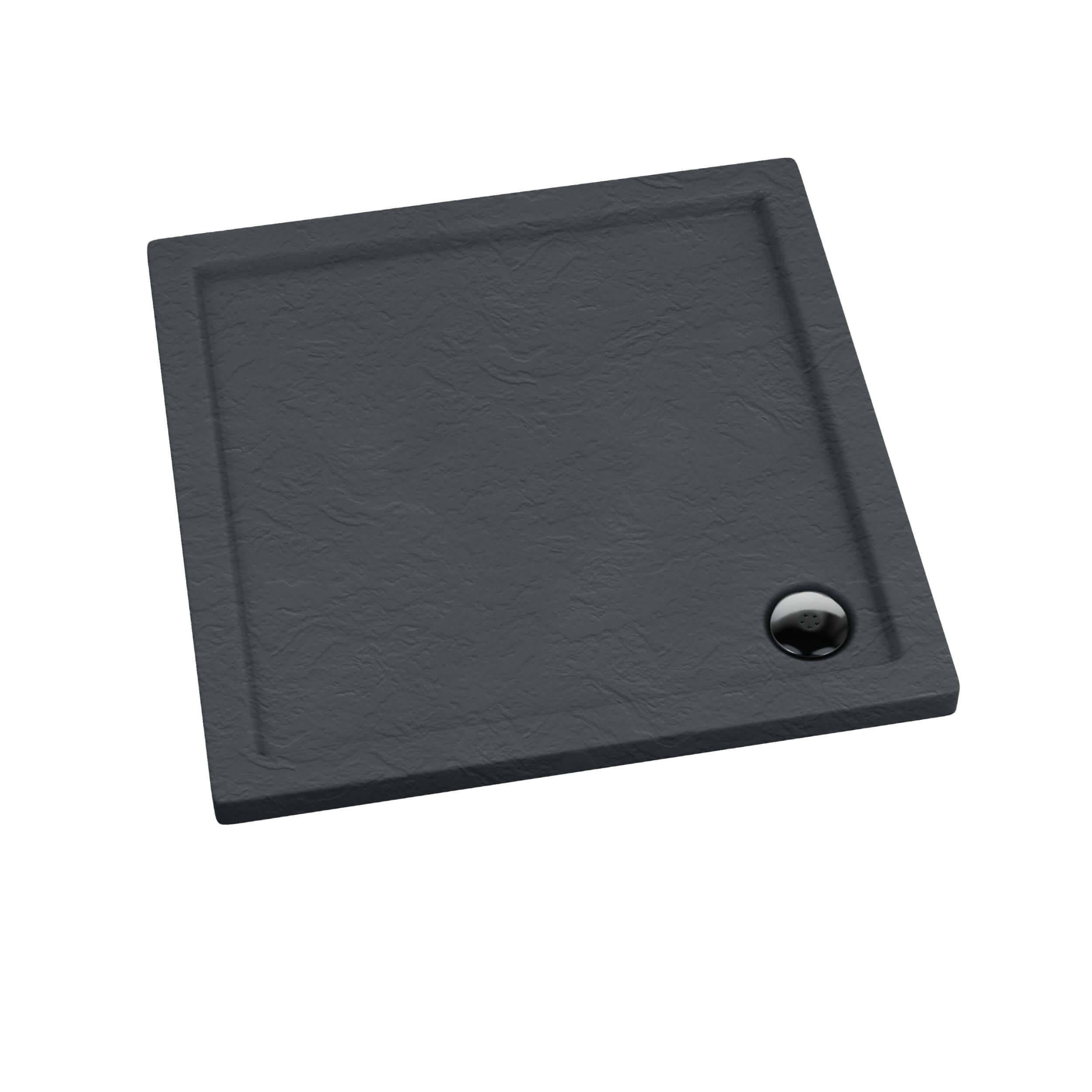 Schedpol Caspar Grey Stone štvorcová sprchová vanička 90x90 cm sivá 3.261/S/ST