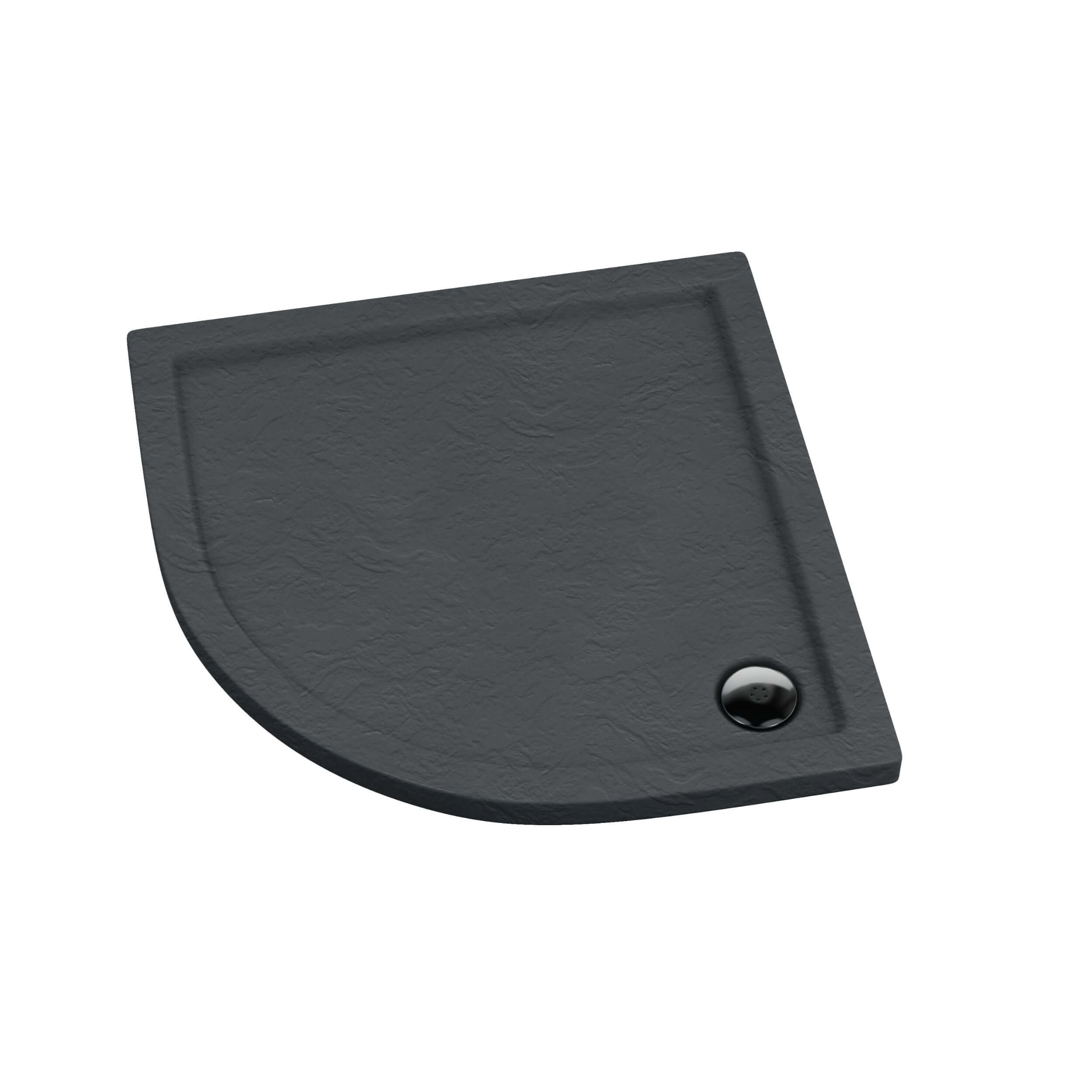 Schedpol Caspar Grey Stone polkruhová sprchová vanička 80x80 cm sivá 3.263/S/ST