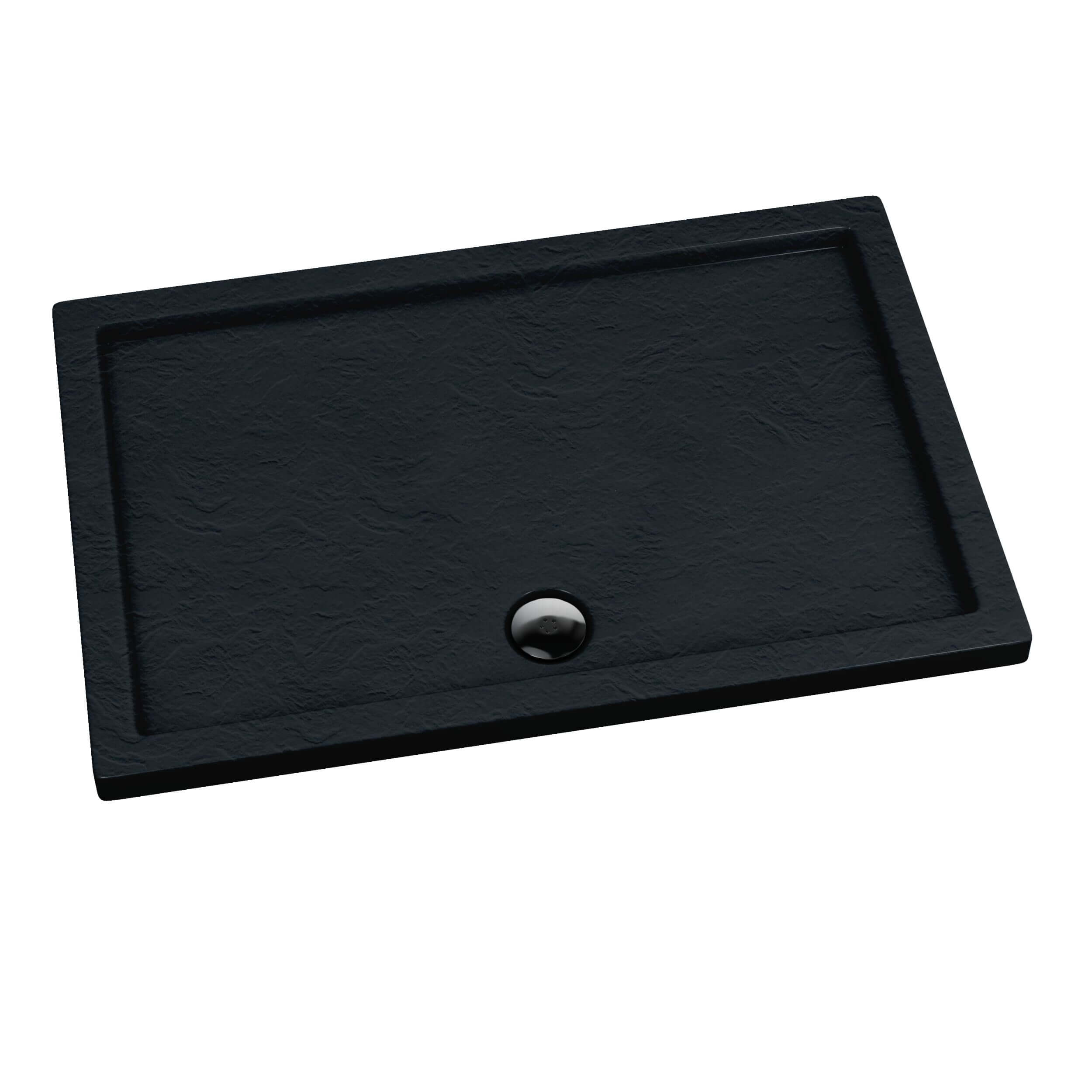 Schedpol Caspar Black Stone obdĺžniková sprchová vanička 120x70 cm čierna 3.2251/C/ST