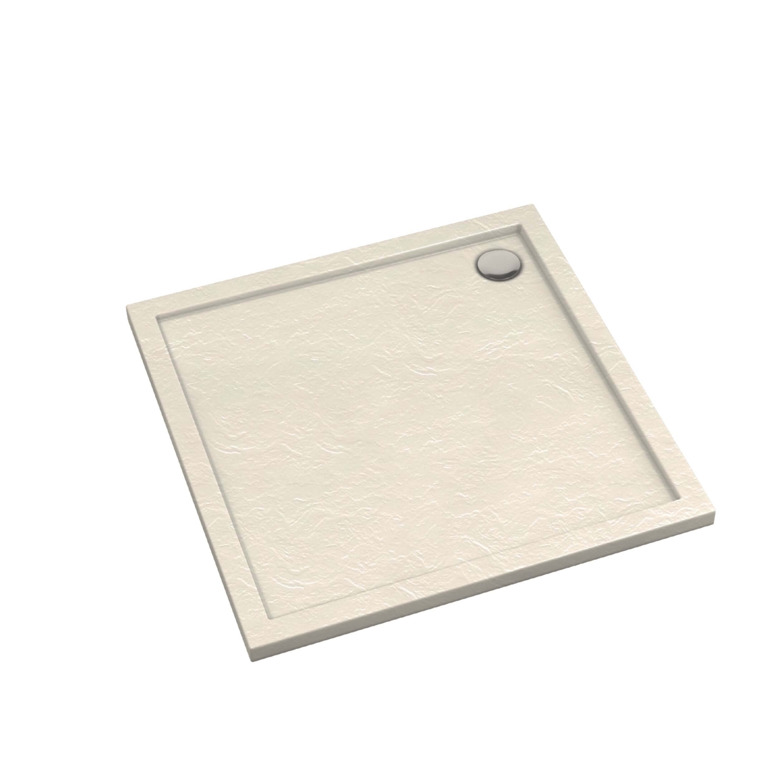 Schedpol Caspar New Cashmere Stone štvorcová sprchová vanička 90x90 cm béžová 3.2331/PK/ST