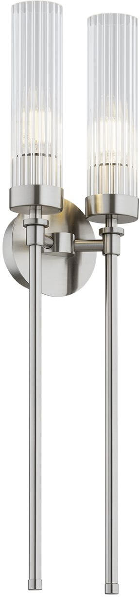 Argon Preston nástenná lampa 2x7 W priehľadná-niklová 7293