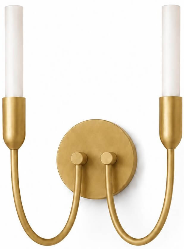 Argon Augustine nástenná lampa 2x6 W mosadzná 7301