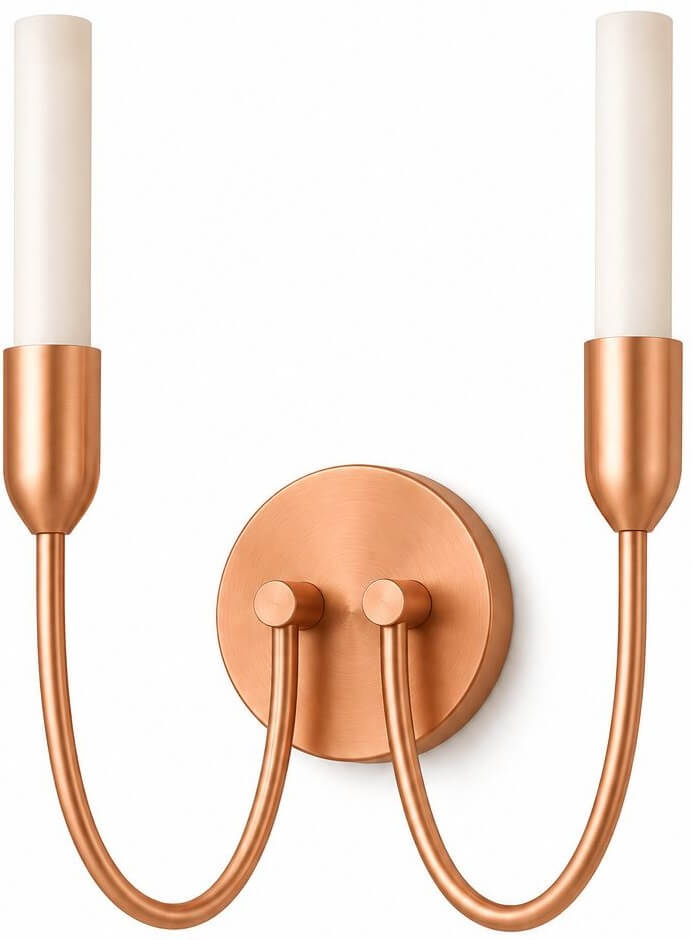 Argon Augustine nástenná lampa 2x6 W biela-medená 7303