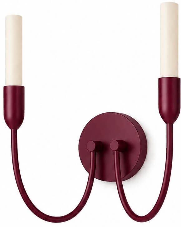 Argon Augustine nástenná lampa 2x6 W biela-bordová 7304