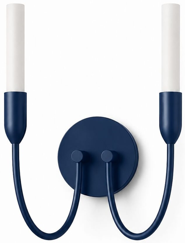 Argon Augustine nástenná lampa 2x6 W biela-námornícka modrá 7305