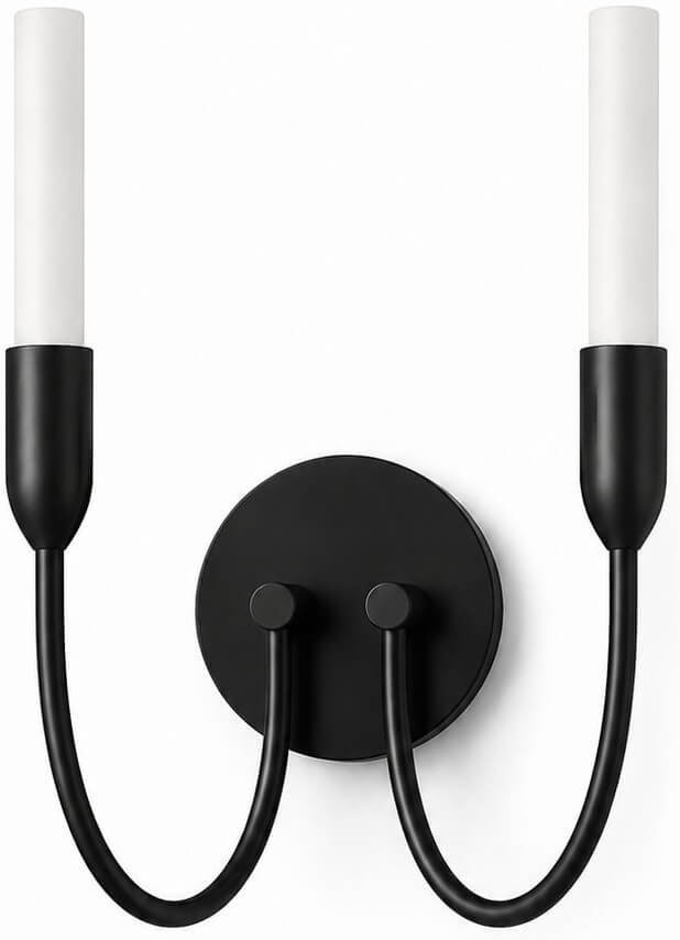 Argon Augustine nástenná lampa 2x6 W biela-čierna 7307