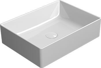 GSI Kube umývadlo 50x37 cm obdĺžnik pultové umývadlo biela lesklá 942911