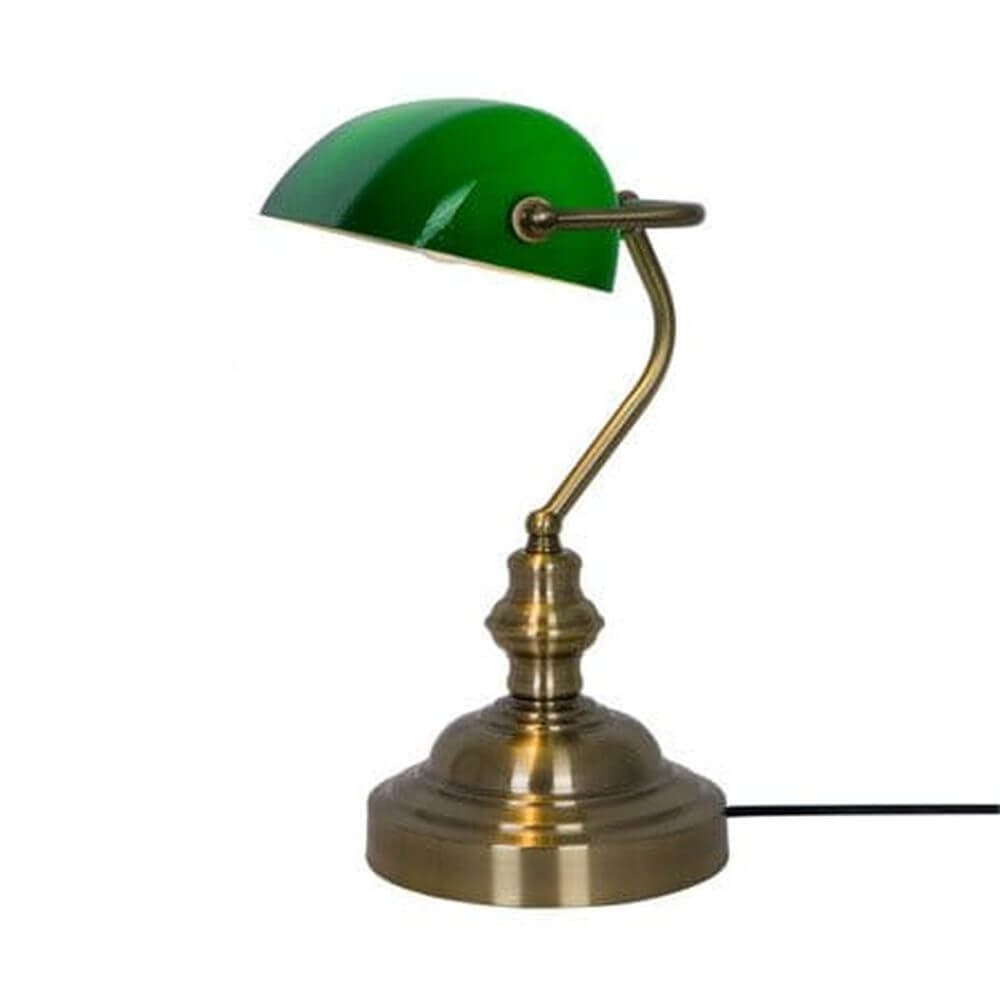 Zuma Line Edes stolová lampa 1x60 W mosadzná-zelená T110810