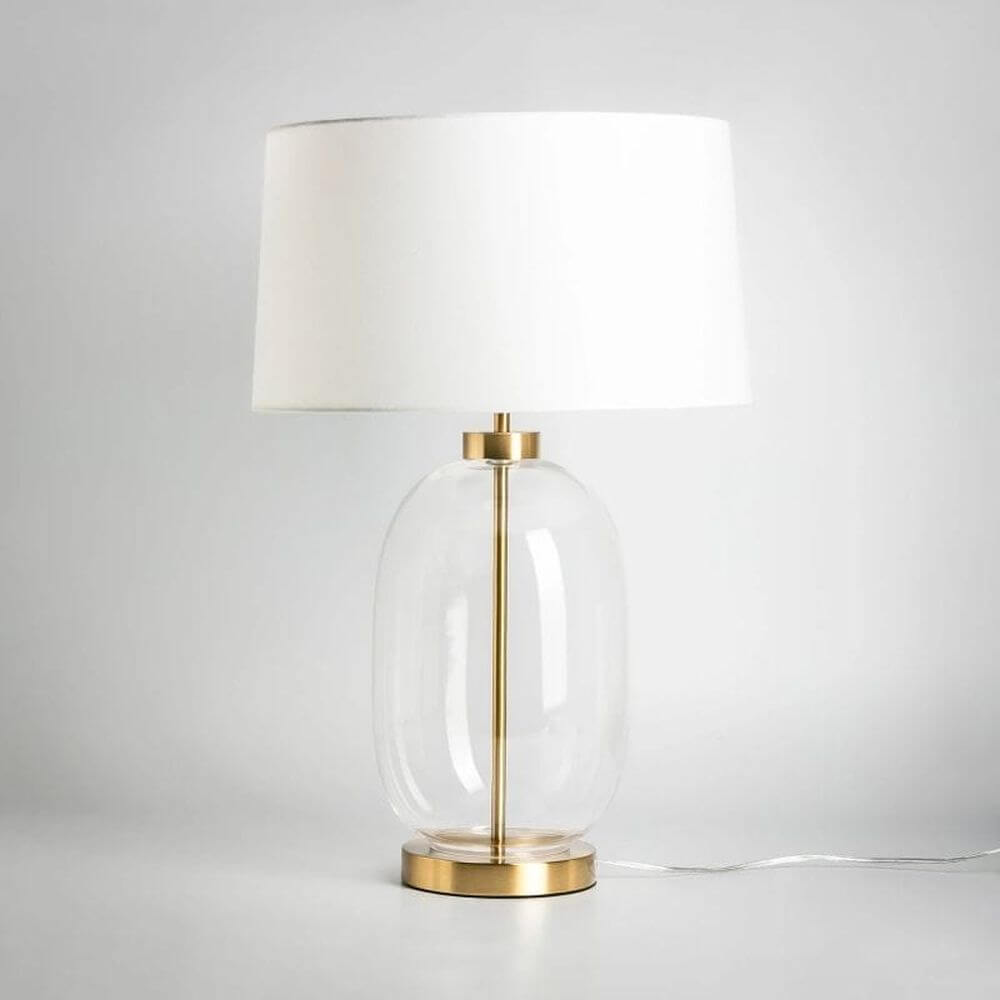 Zuma Line Vaze stolová lampa 1x40 W biela-zlatá T4108-WH+CL