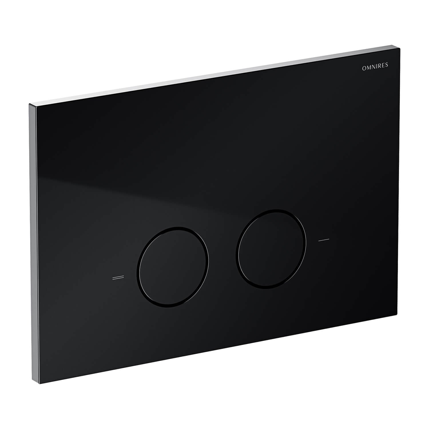 Omnires Steel-R45 splachovacie tlačidlo do toalety čierna ST45PS1BL