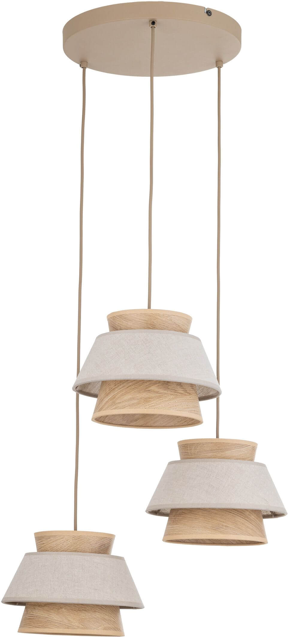 TK Lighting Kalum závesné svietidlo 3x15 W béžová 11807