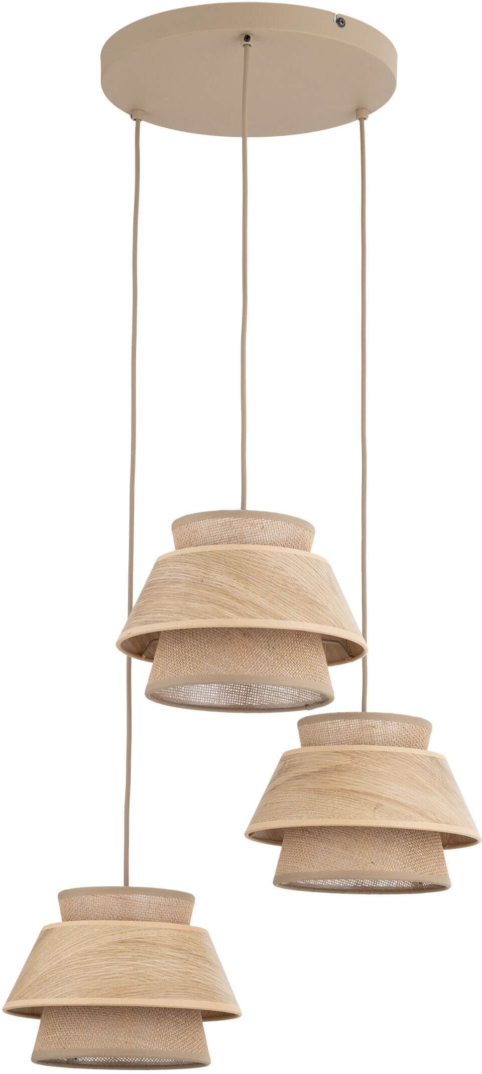 TK Lighting Kalum závesné svietidlo 3x15 W béžová 11808