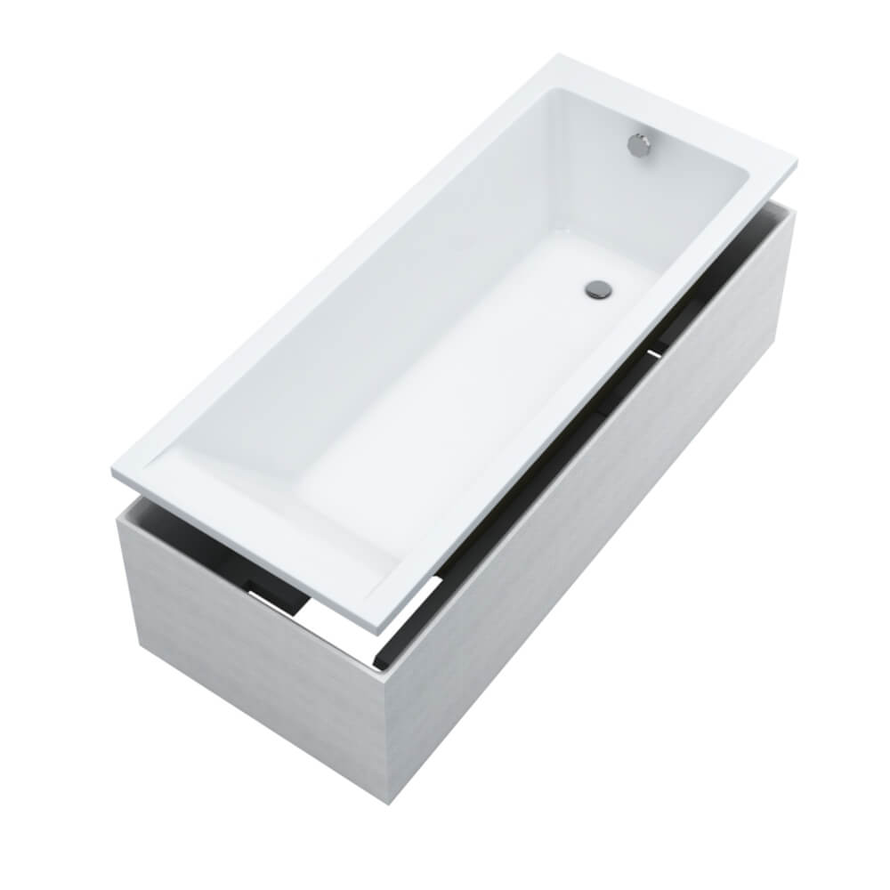 Schedline Milos Set vaňa s nosičom 160x75 cm biela 3WSP.MS1P-16075