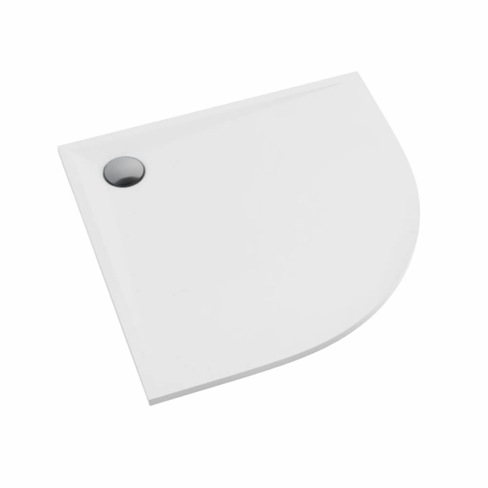 Schedline Libra White Mat polkruhová sprchová vanička 80x80 cm biela 3SP.L1O-8080/B/MG