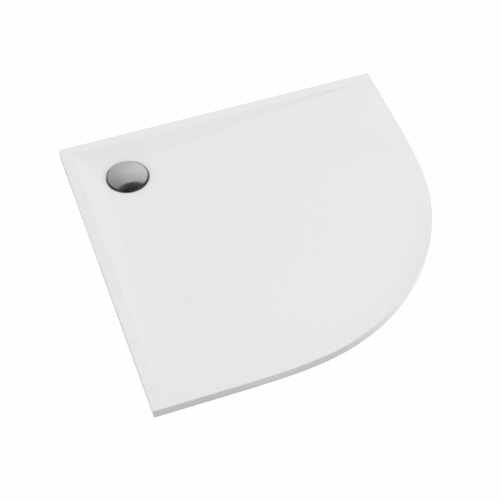 Schedline Libra White Mat polkruhová sprchová vanička 90x90 cm biela 3SP.L1O-9090/B/MG