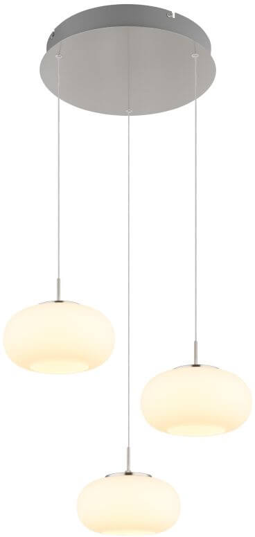 Globo Lighting Quintara závesné svietidlo 3x18 W niklová 15744-3HN